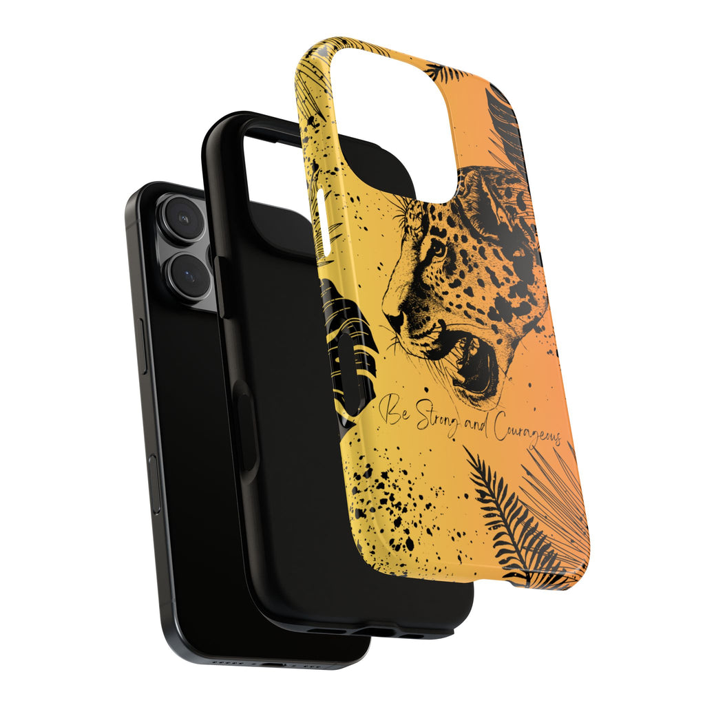 Be Strong and Courageous Tough Phone Case (Orange Hue)