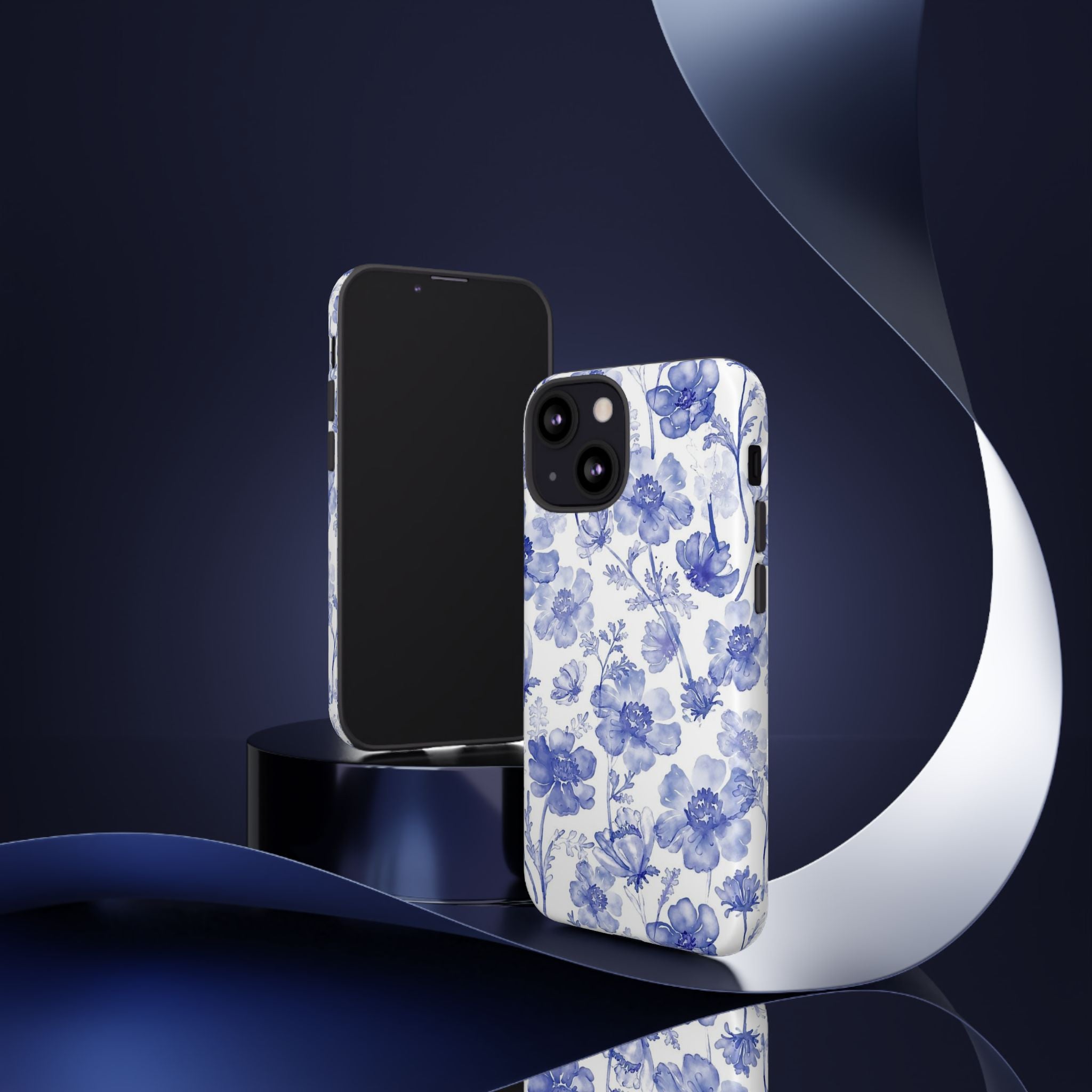 Blue Floral Tough Case