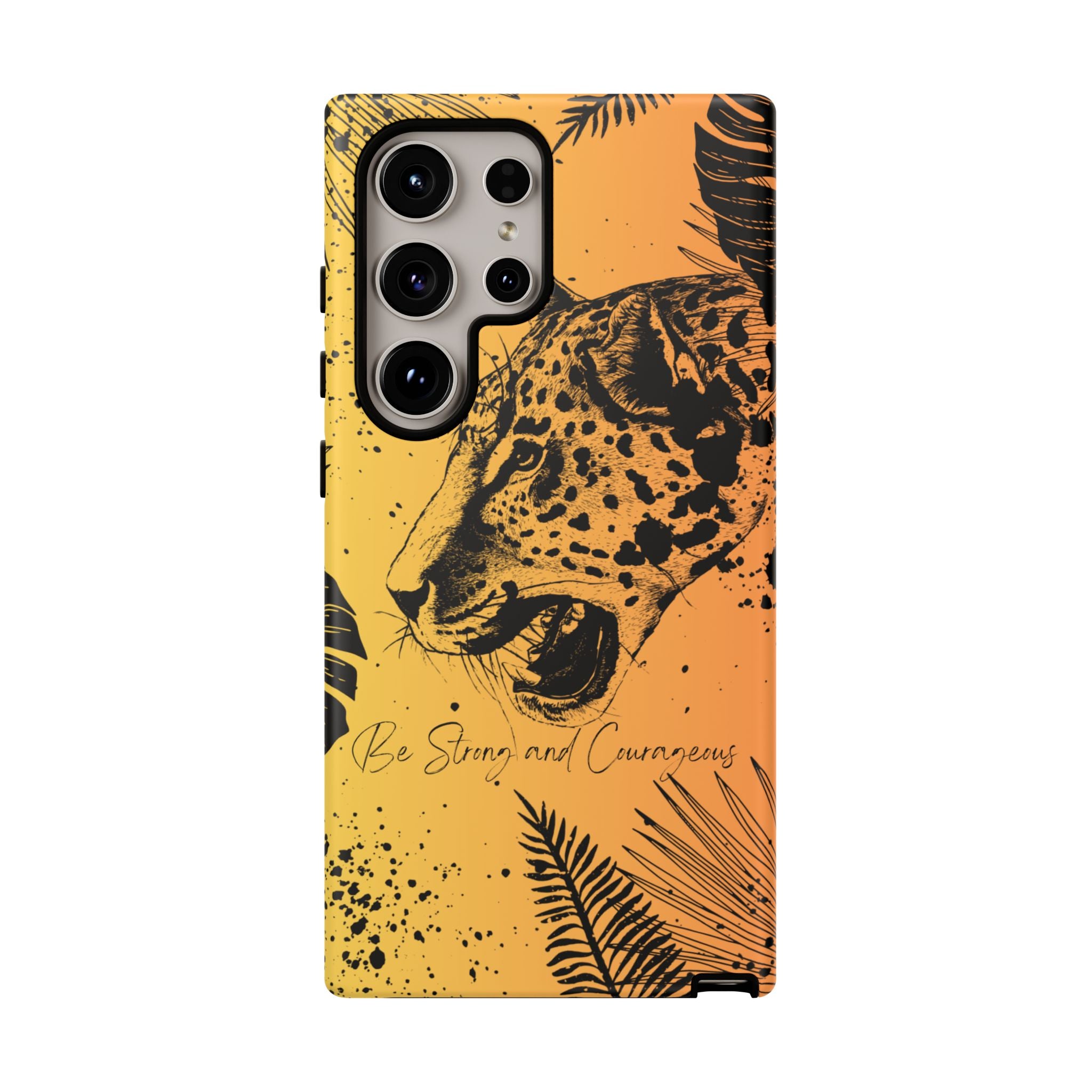 Be Strong and Courageous Tough Phone Case (Orange Hue)
