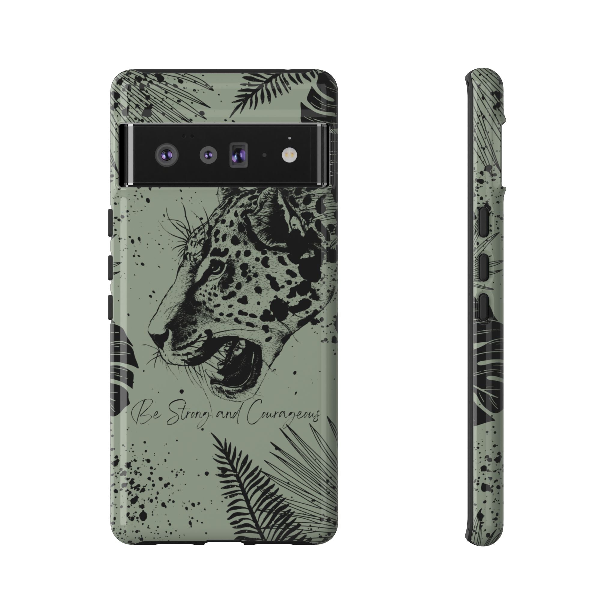 Be Strong and Courageous Tough Phone Case (Mint Green)