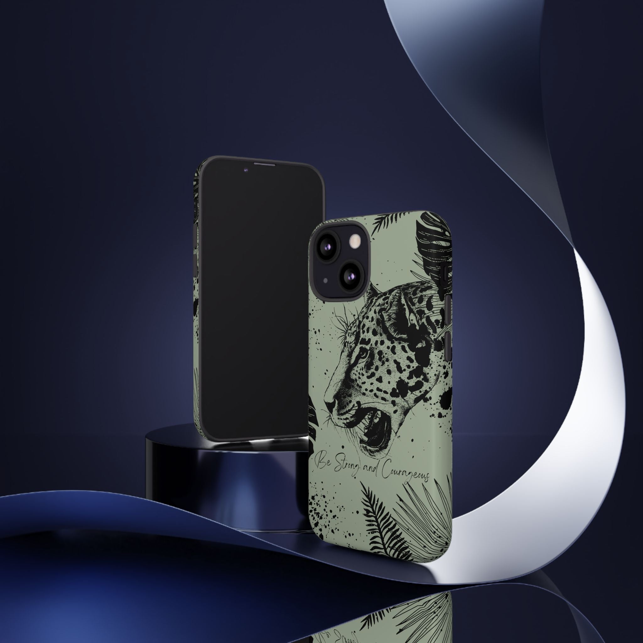 Be Strong and Courageous Tough Phone Case (Mint Green)