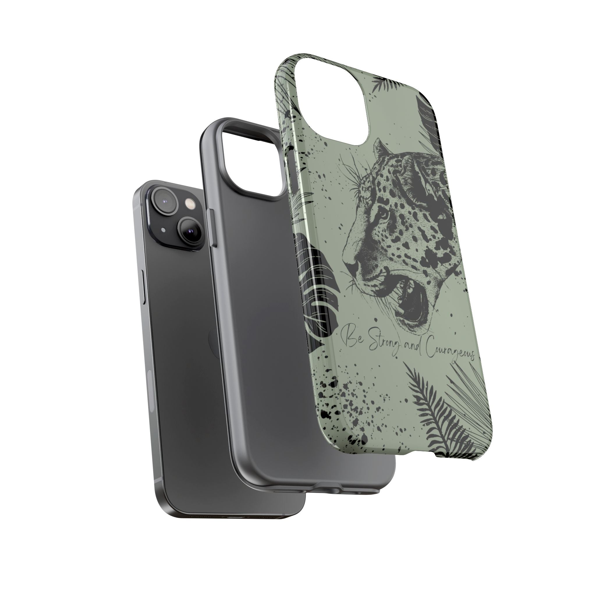 Be Strong and Courageous Tough Phone Case (Mint Green)