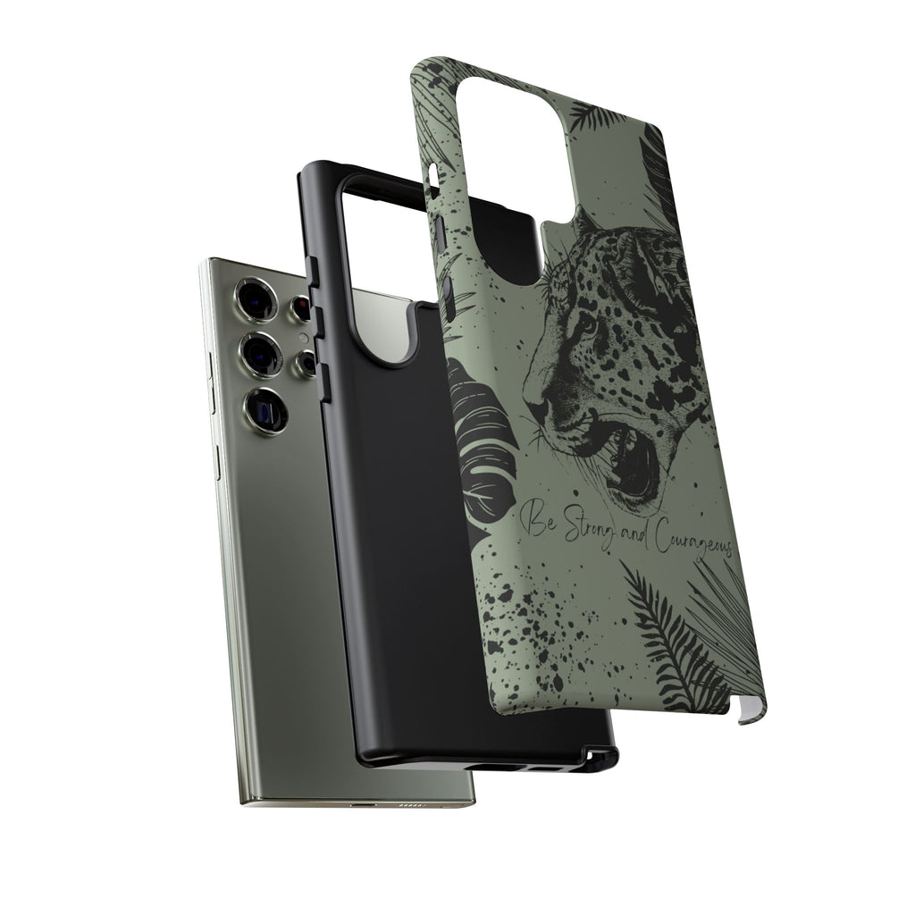 Be Strong and Courageous Tough Phone Case (Mint Green)