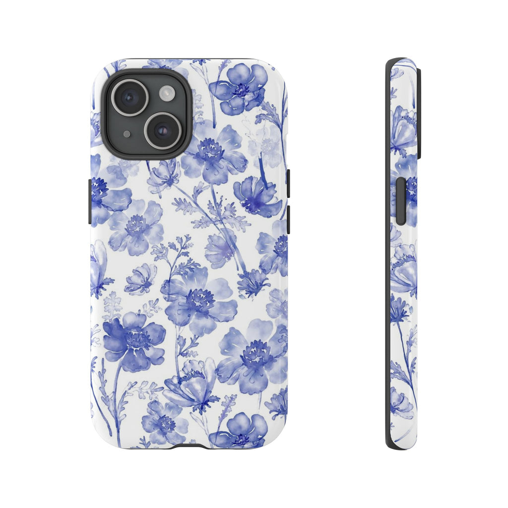 Blue Floral Tough Case