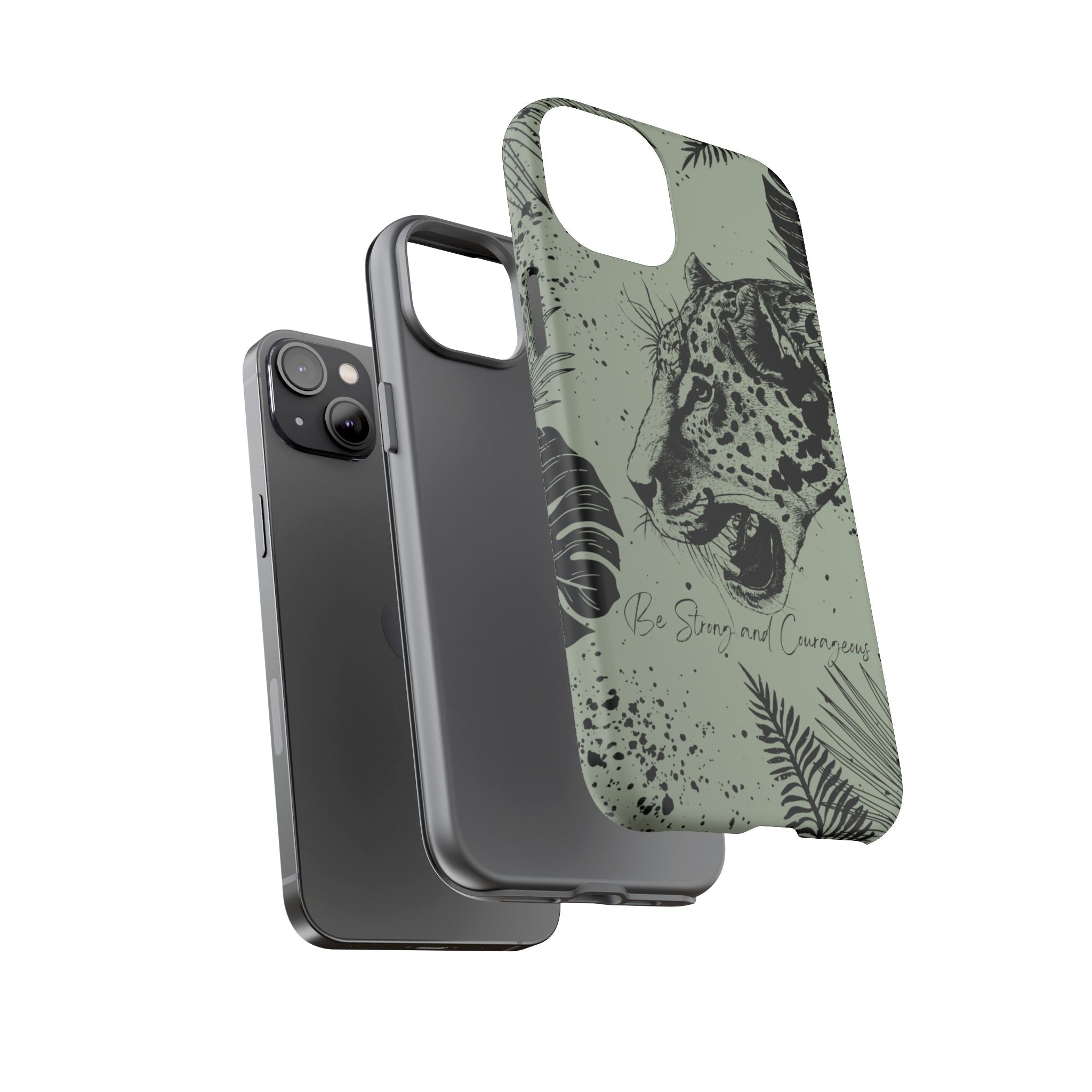 Be Strong and Courageous Tough Phone Case (Mint Green)