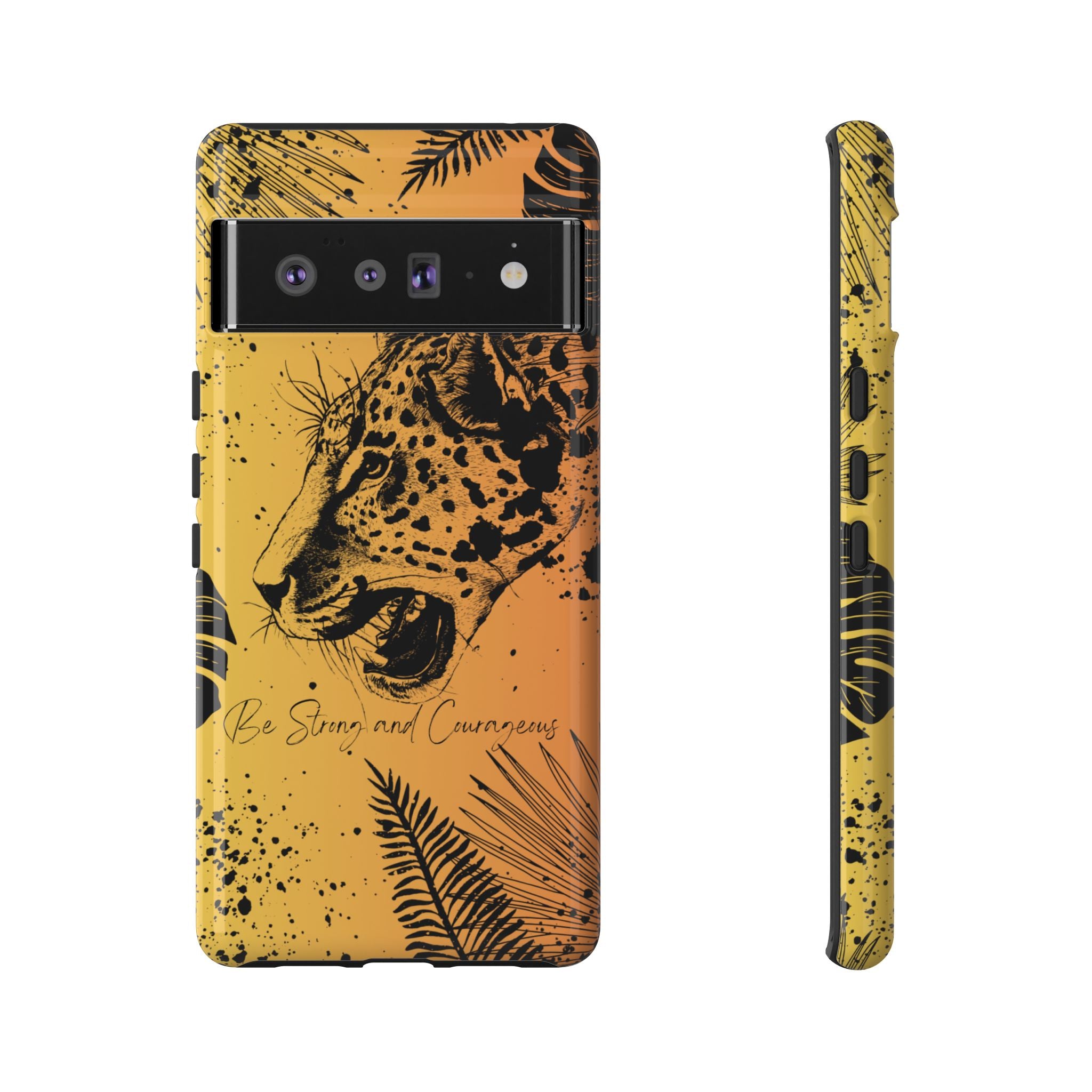 Be Strong and Courageous Tough Phone Case (Orange Hue)