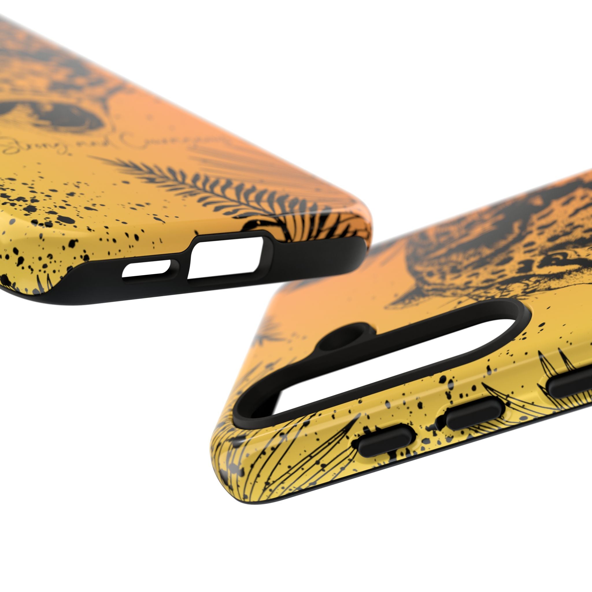 Be Strong and Courageous Tough Phone Case (Orange Hue)