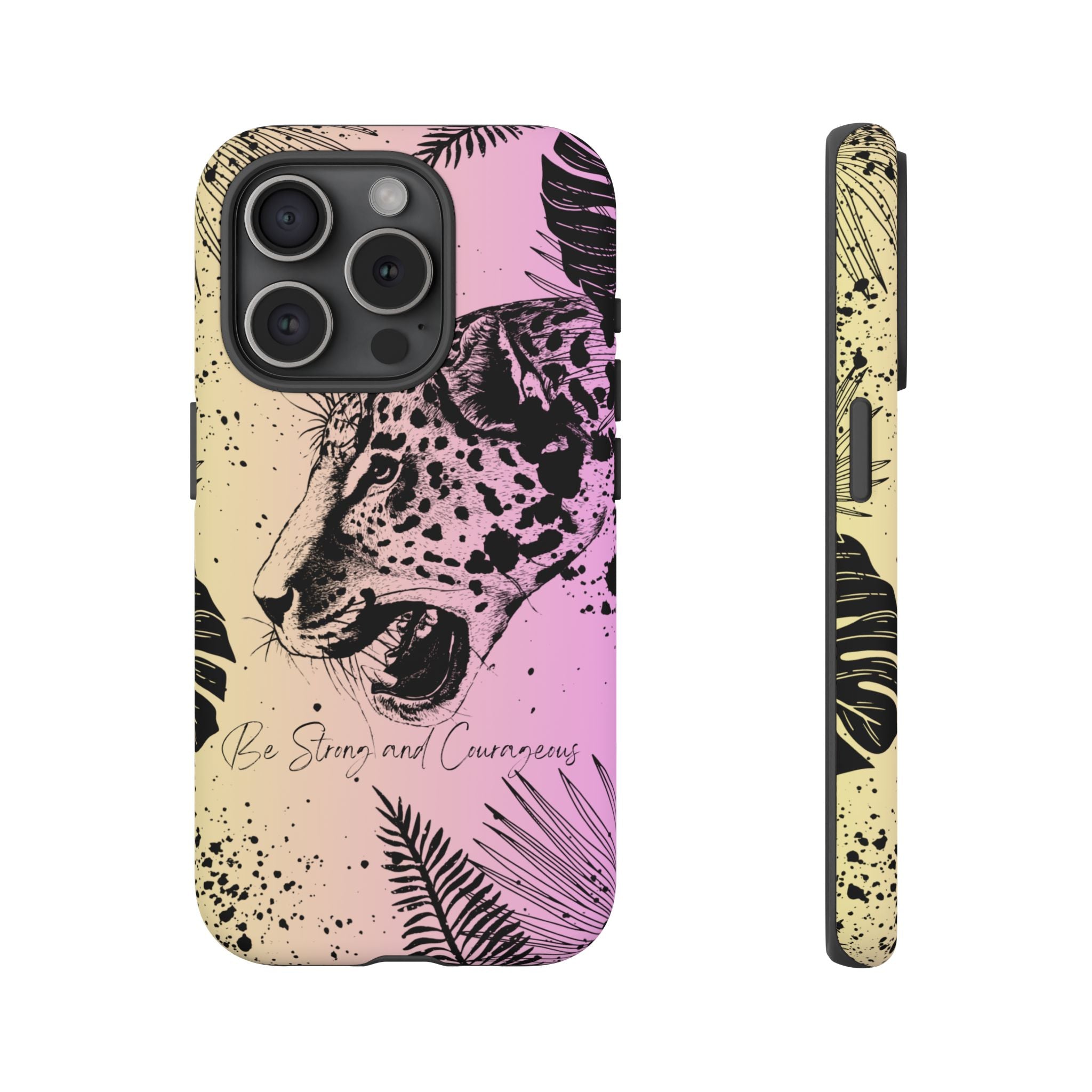 Be Strong and Courageous Tough Phone Case (Purple Hue)