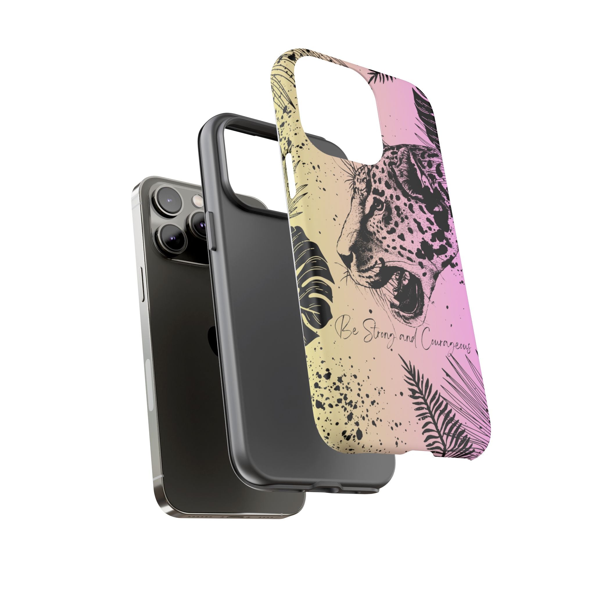 Be Strong and Courageous Tough Phone Case (Purple Hue)