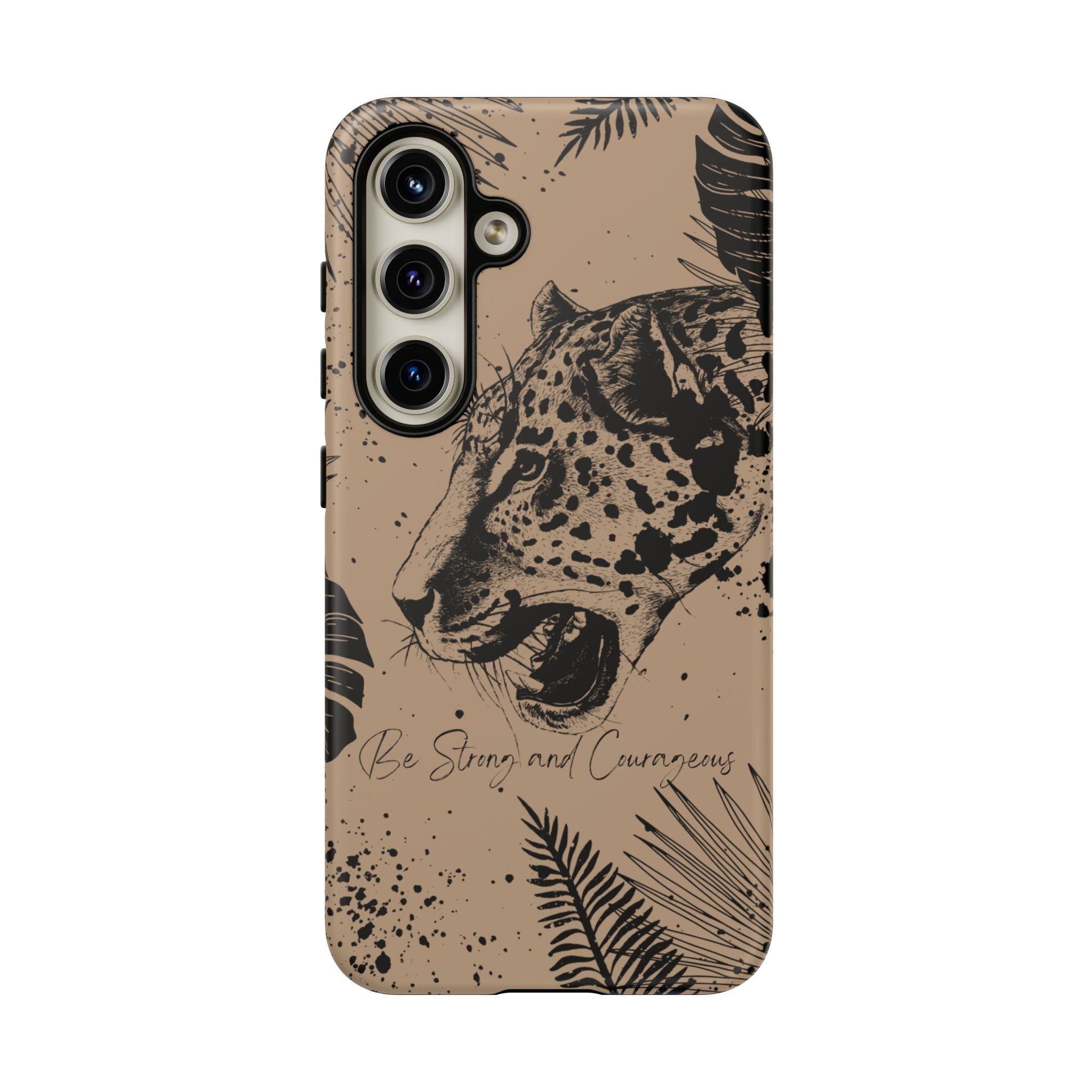 Be Strong and Courageous Tough Phone Case (Brown)