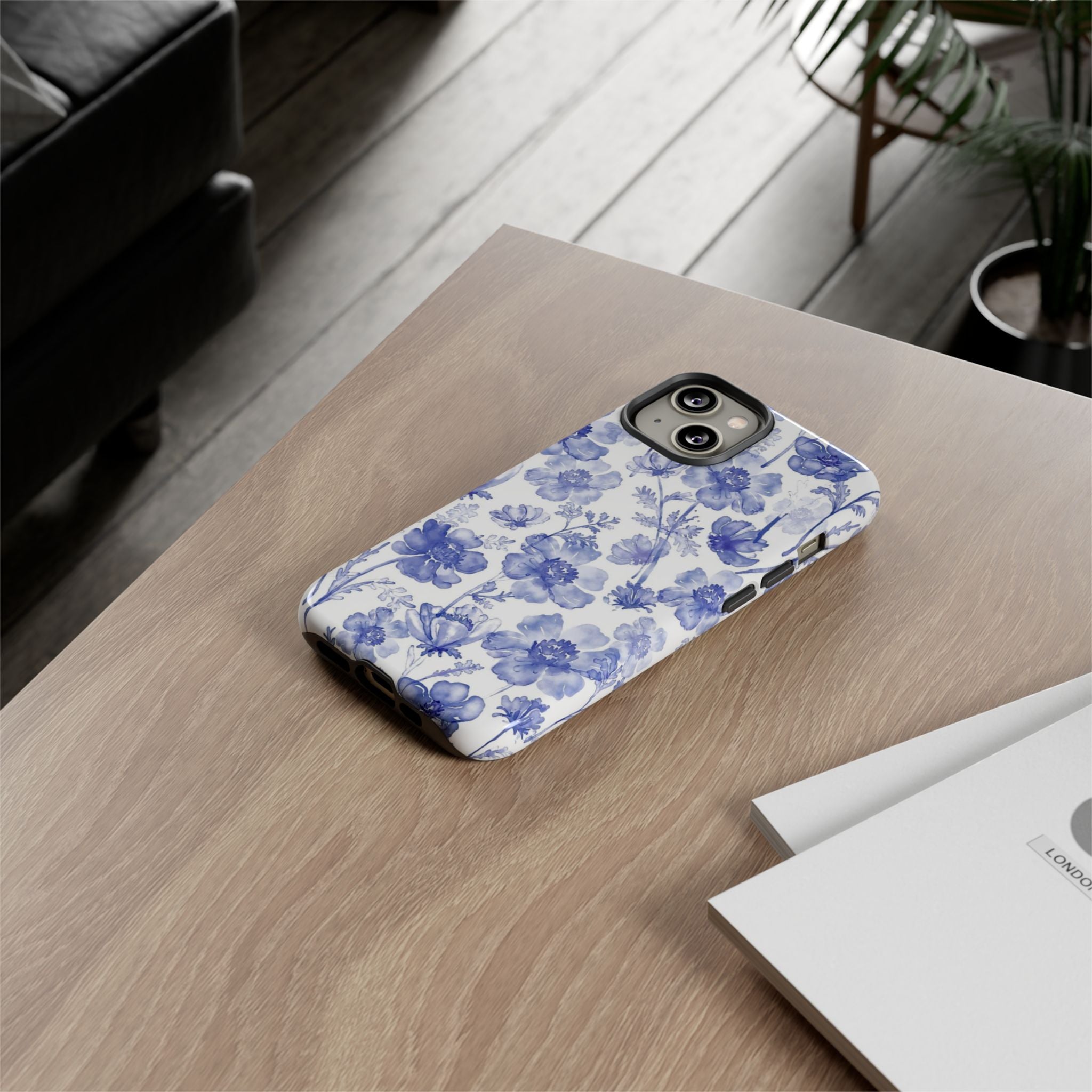 Blue Floral Tough Case