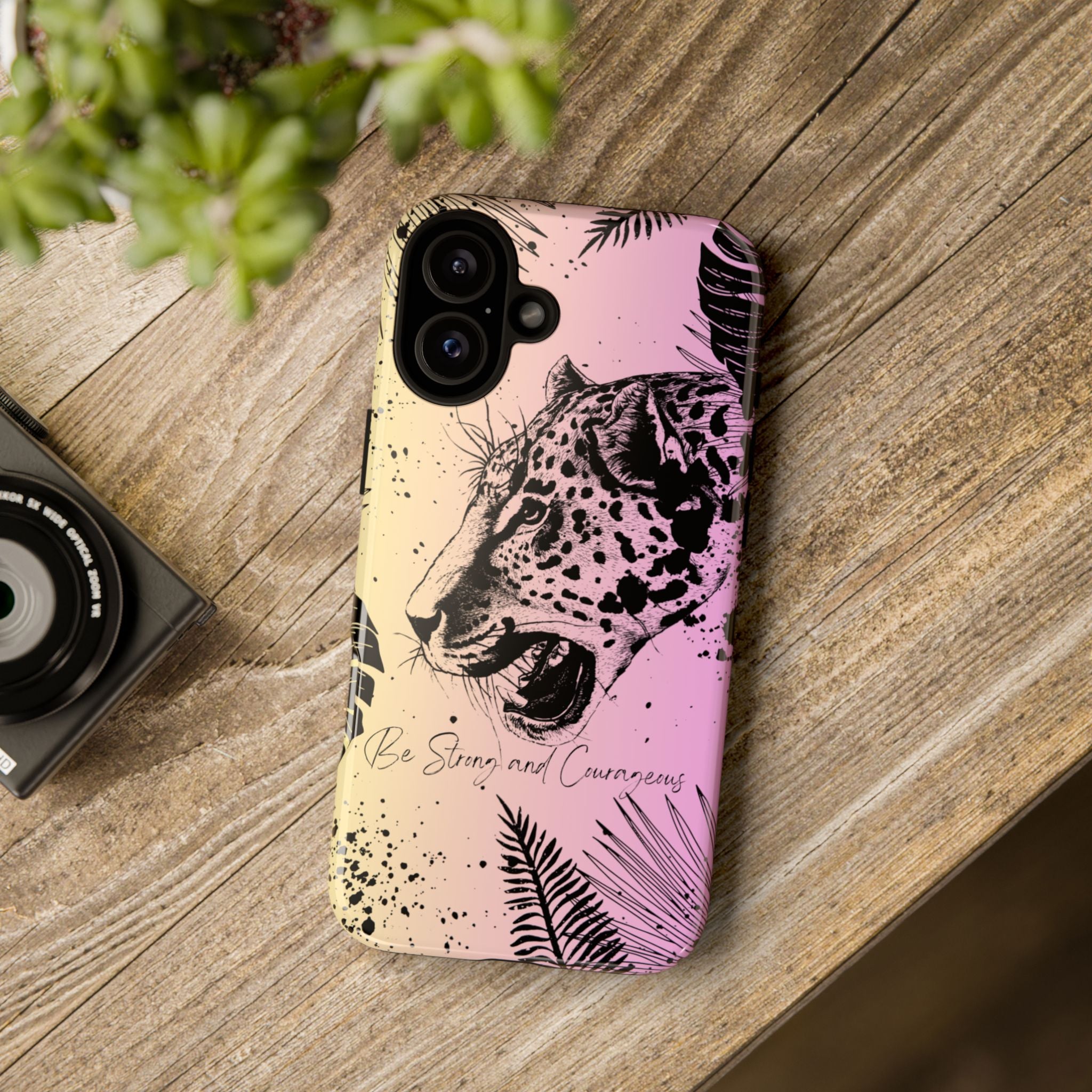 Be Strong and Courageous Tough Phone Case (Purple Hue)