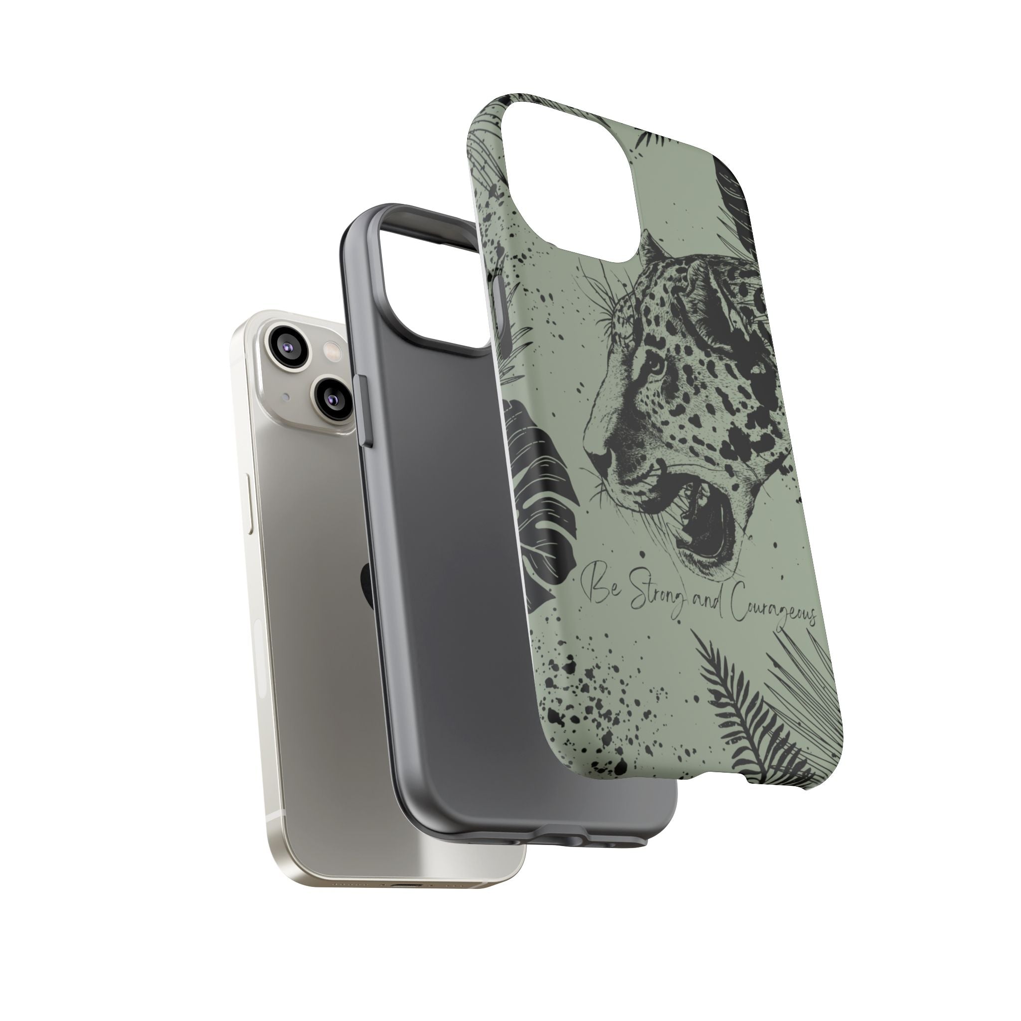Be Strong and Courageous Tough Phone Case (Mint Green)
