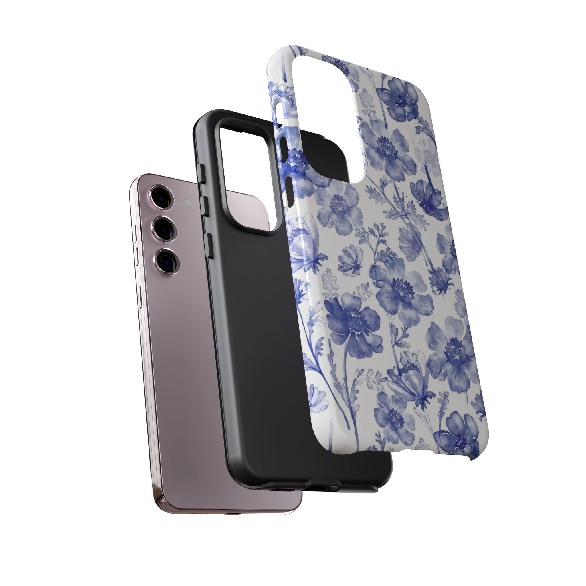 Blue Floral Tough Case