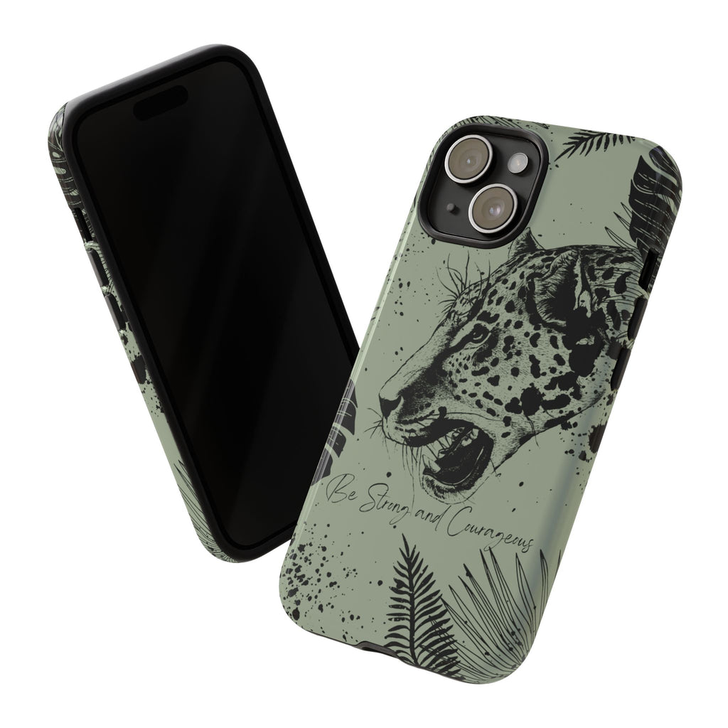 Be Strong and Courageous Tough Phone Case (Mint Green)