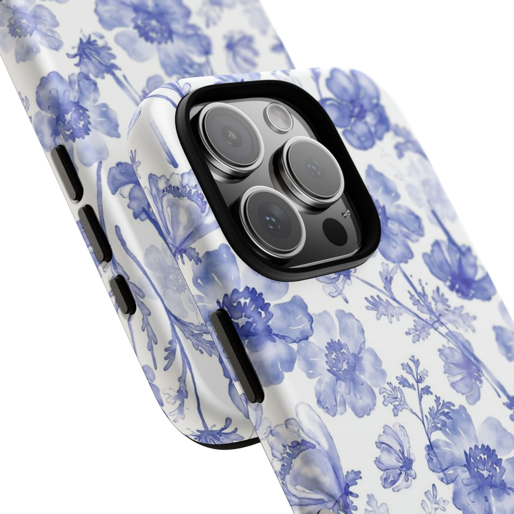 Blue Floral Tough Case