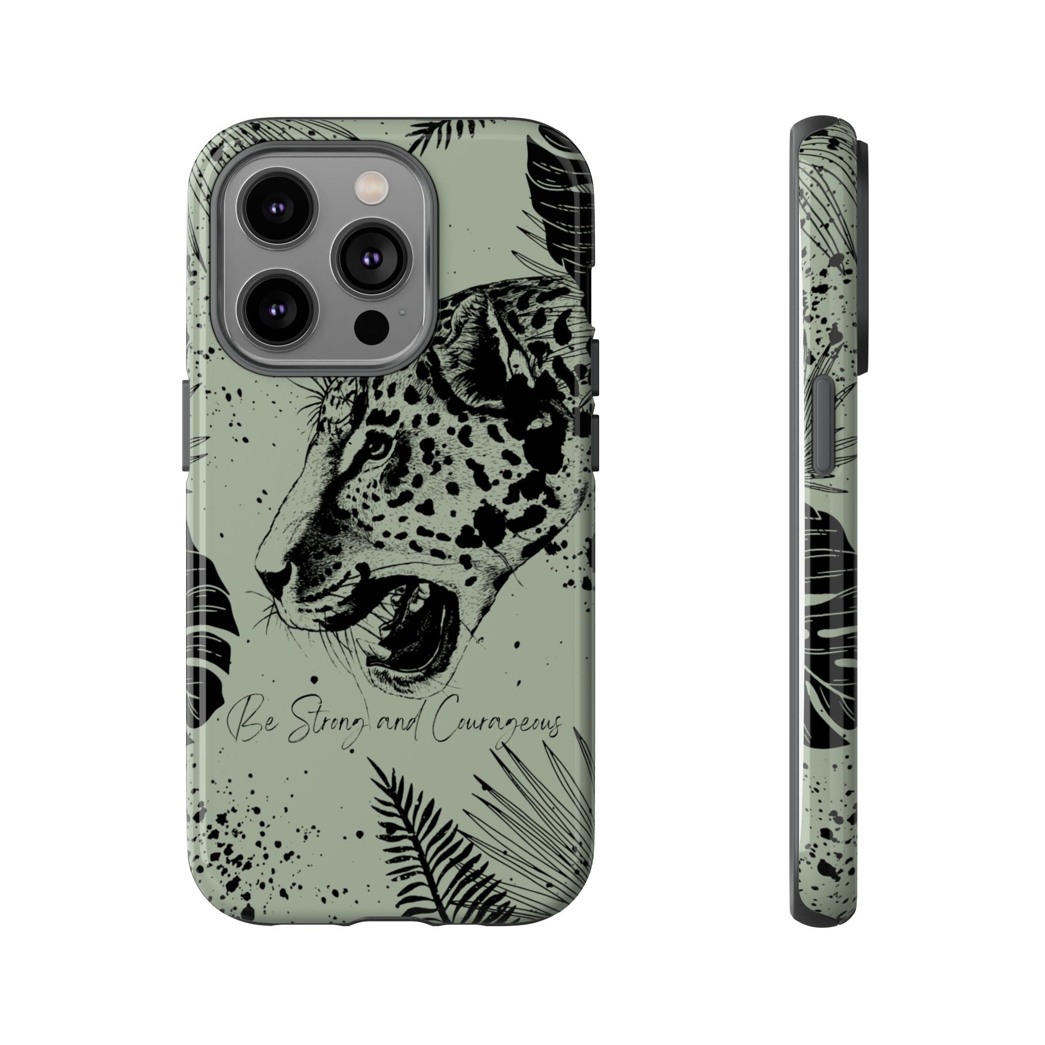Be Strong and Courageous Tough Phone Case (Mint Green)