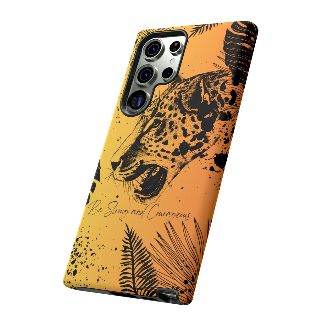 Be Strong and Courageous Tough Phone Case (Orange Hue)