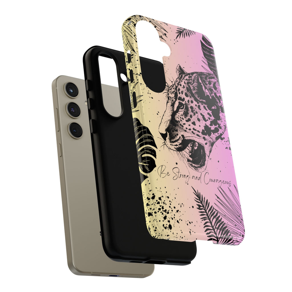 Be Strong and Courageous Tough Phone Case (Purple Hue)