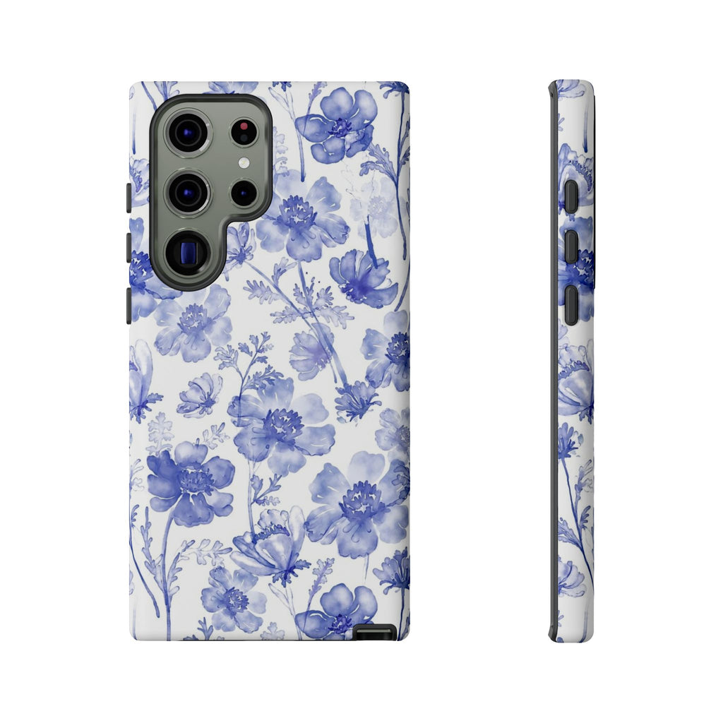 Blue Floral Tough Case