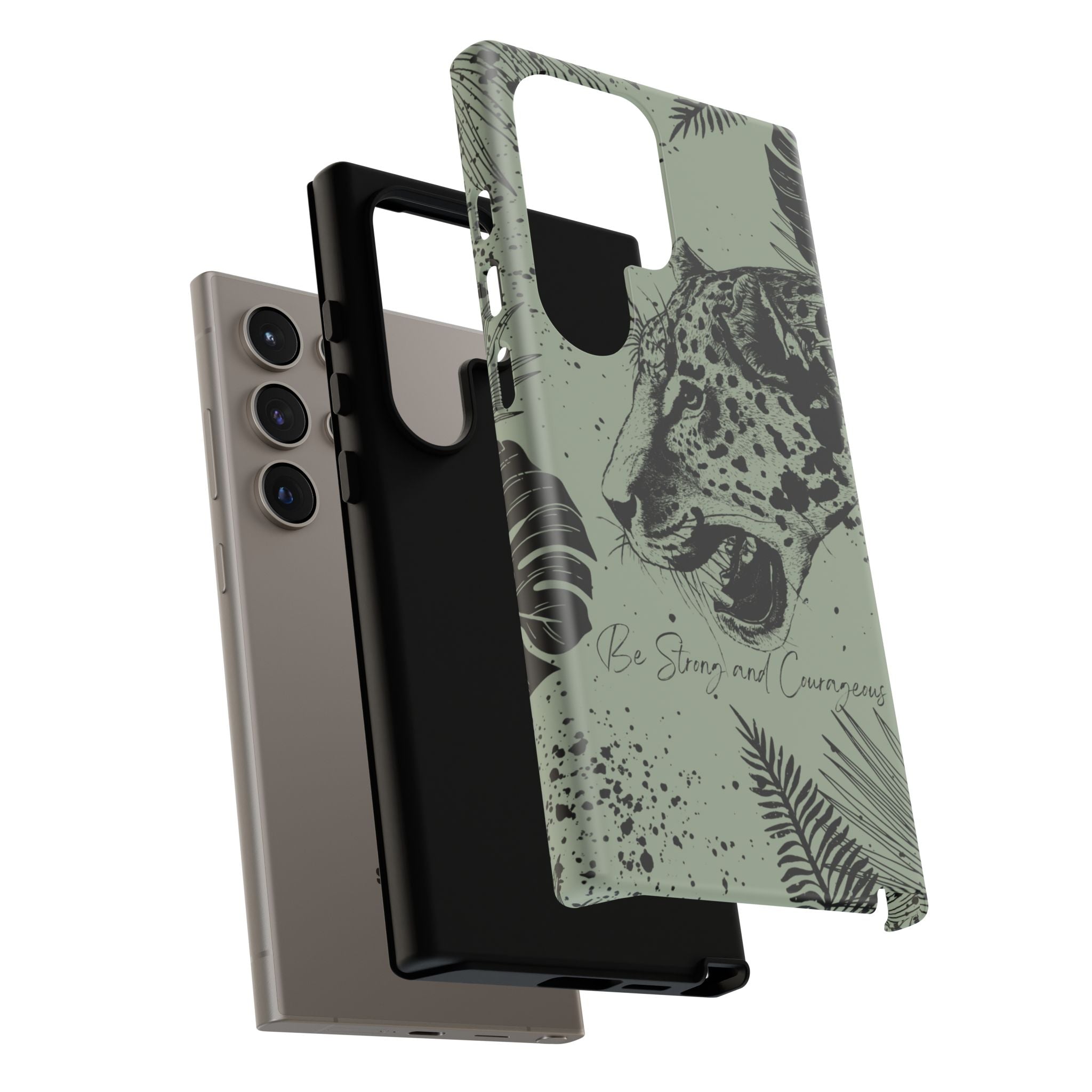 Be Strong and Courageous Tough Phone Case (Mint Green)
