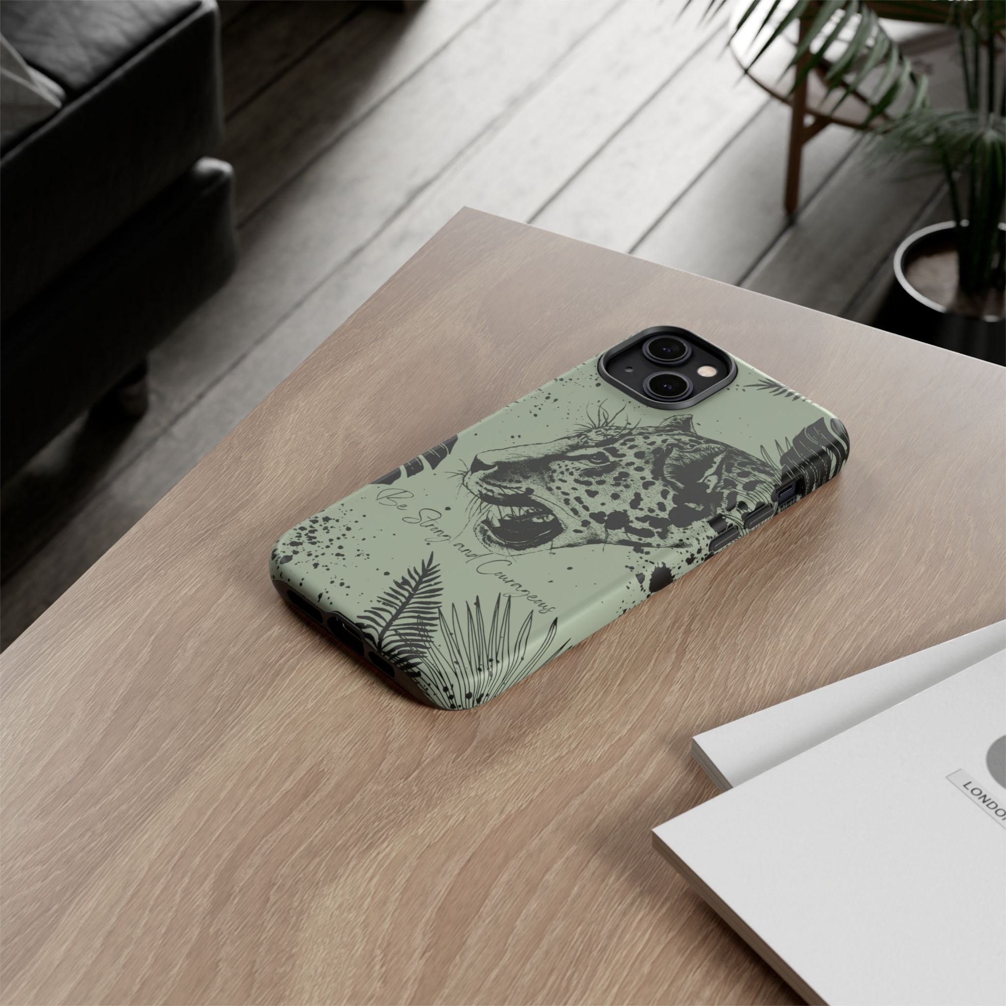Be Strong and Courageous Tough Phone Case (Mint Green)