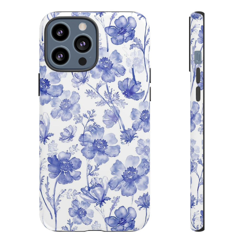 Blue Floral Tough Case