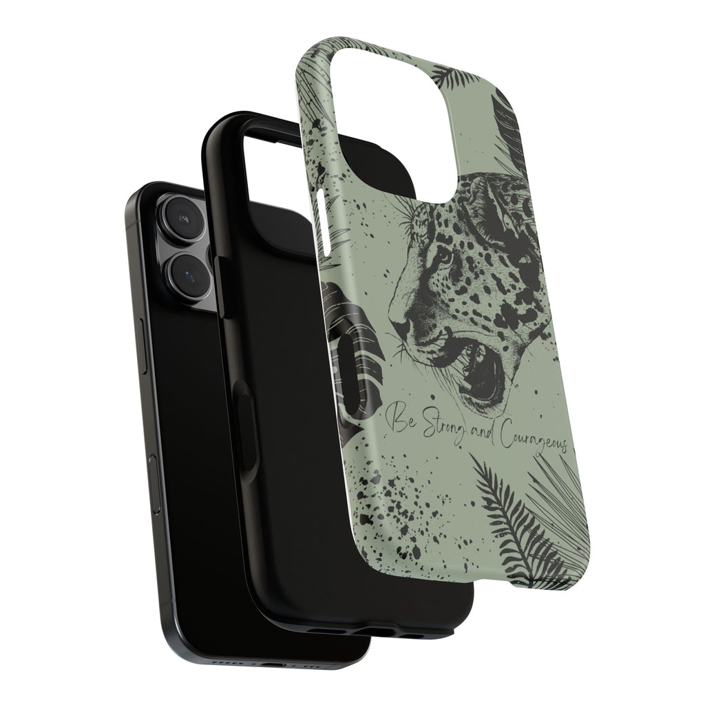 Be Strong and Courageous Tough Phone Case (Mint Green)