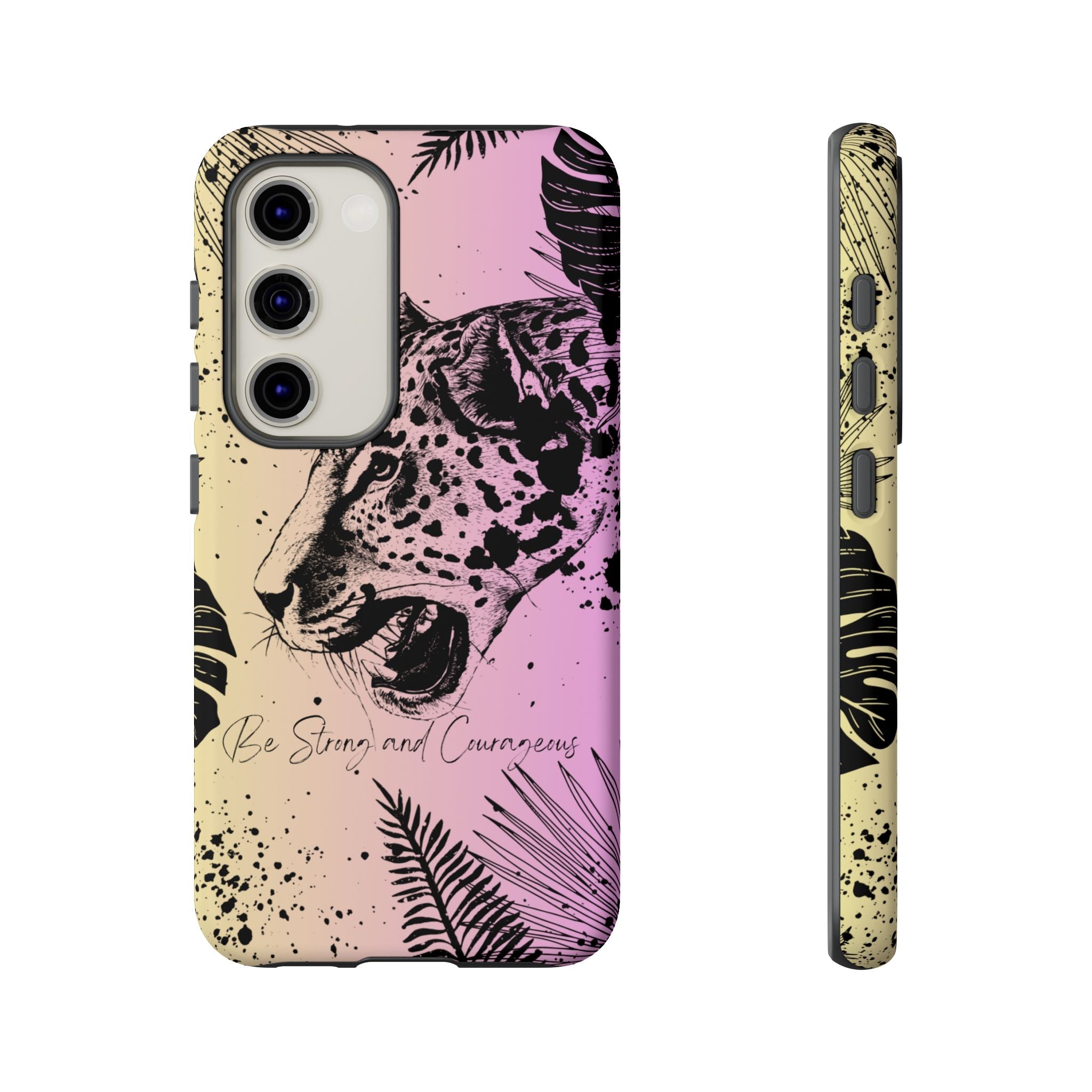 Be Strong and Courageous Tough Phone Case (Purple Hue)