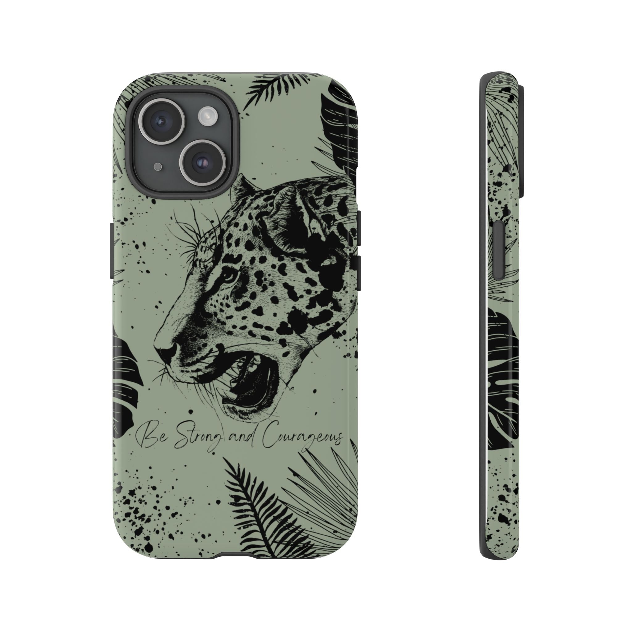 Be Strong and Courageous Tough Phone Case (Mint Green)