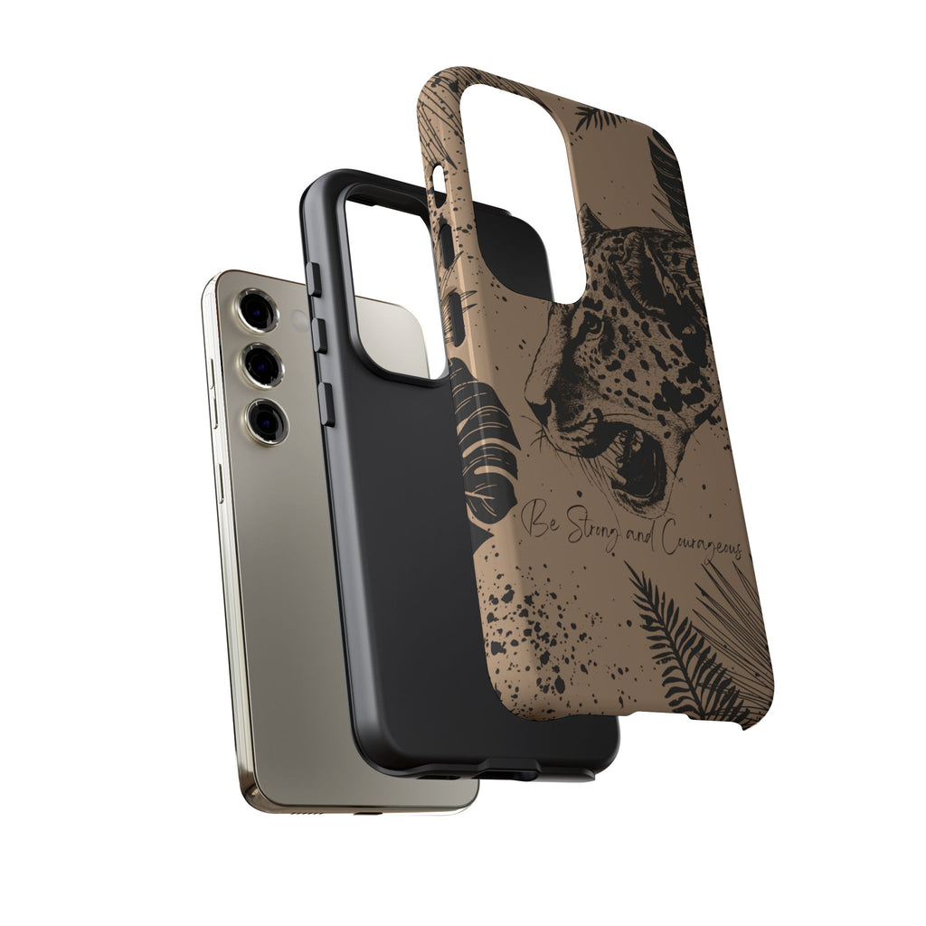 Be Strong and Courageous Tough Phone Case (Brown)