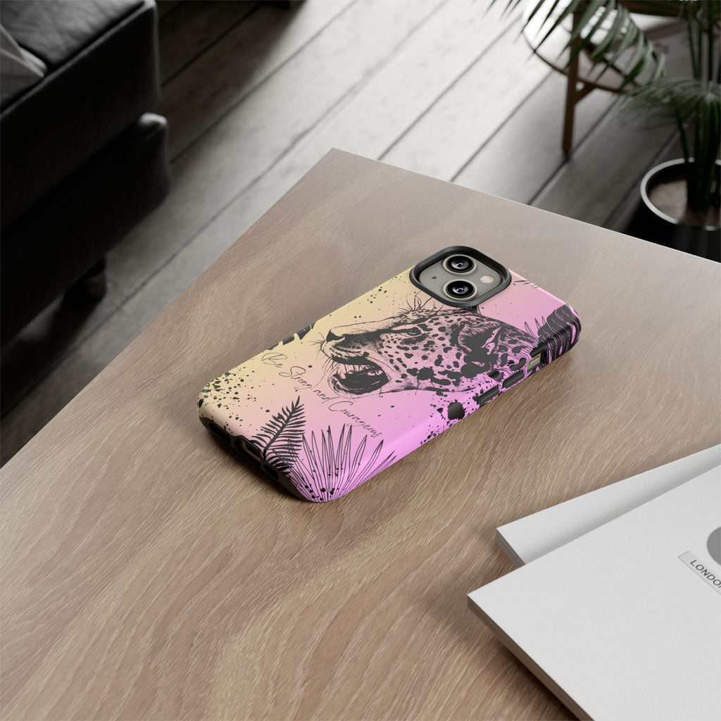 Be Strong and Courageous Tough Phone Case (Purple Hue)