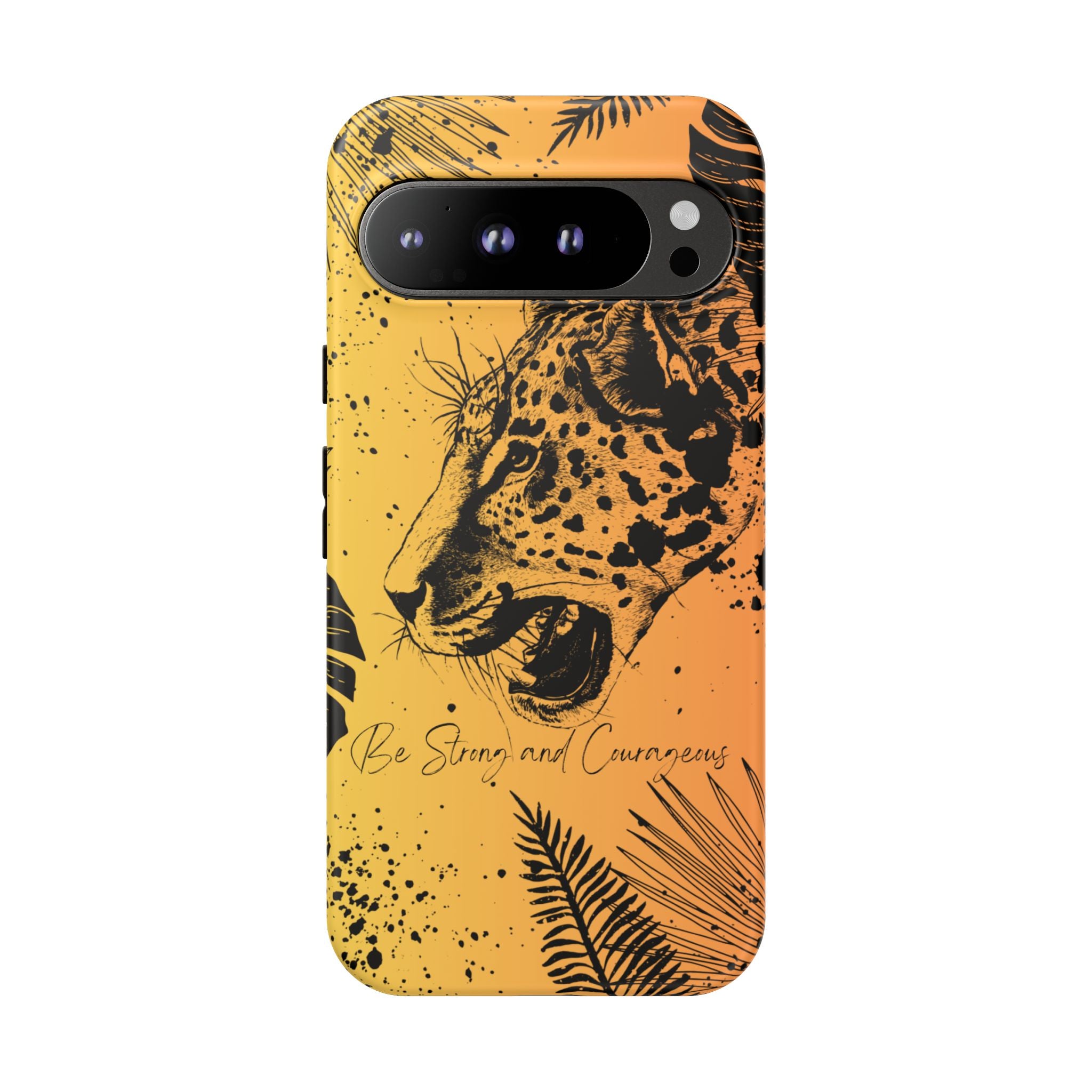 Be Strong and Courageous Tough Phone Case (Orange Hue)