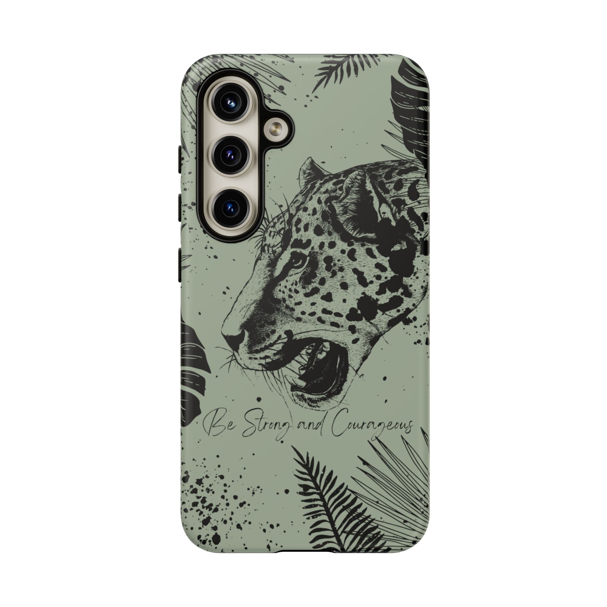 Be Strong and Courageous Tough Phone Case (Mint Green)