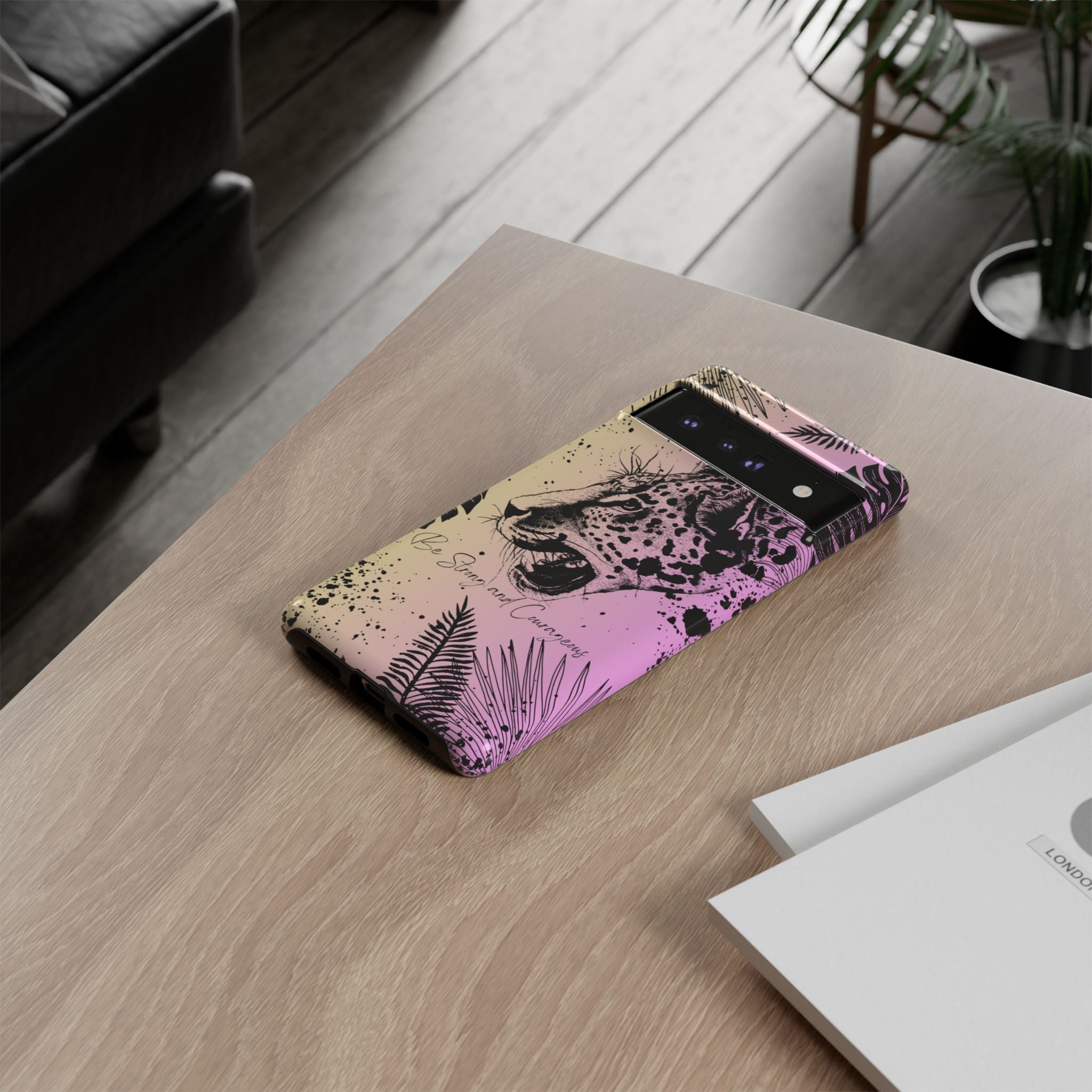 Be Strong and Courageous Tough Phone Case (Purple Hue)