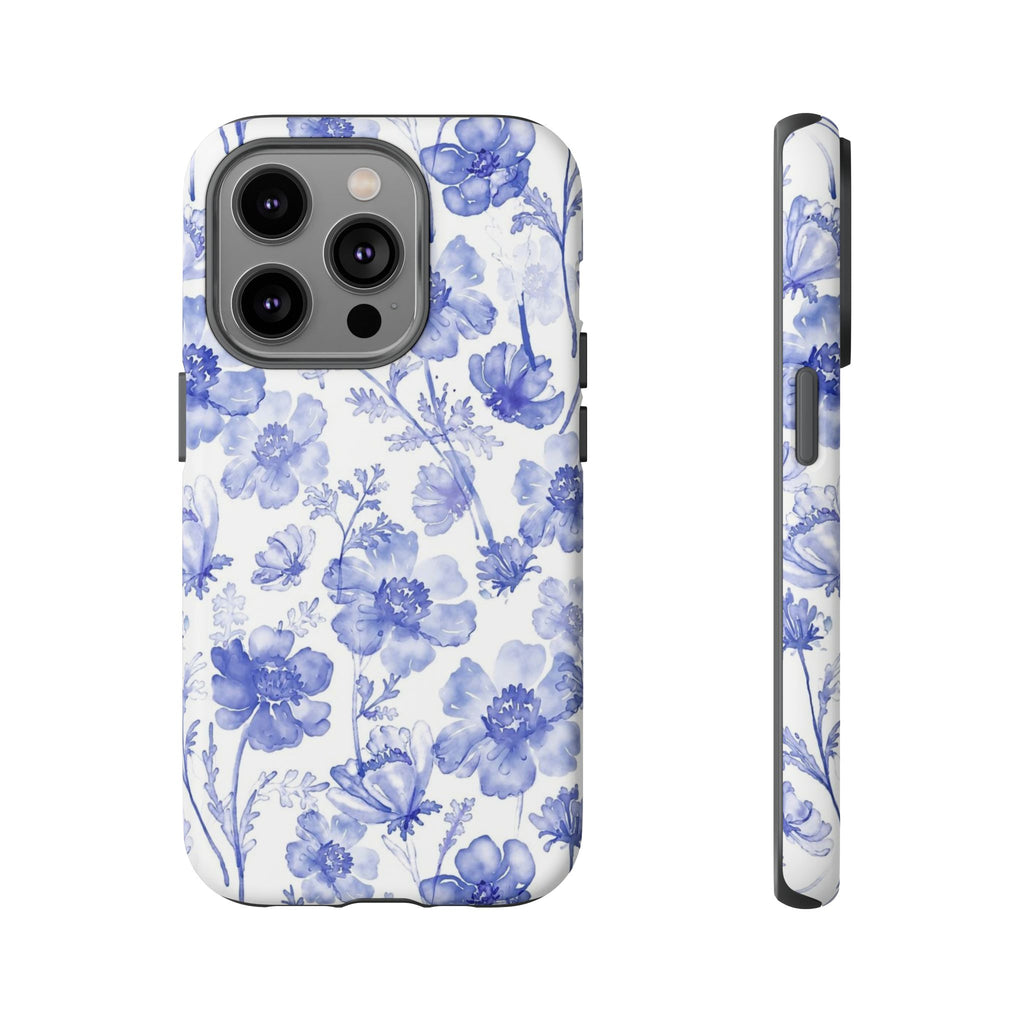 Blue Floral Tough Case