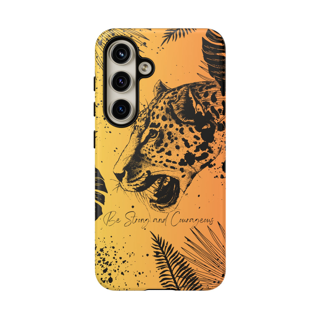 Be Strong and Courageous Tough Phone Case (Orange Hue)