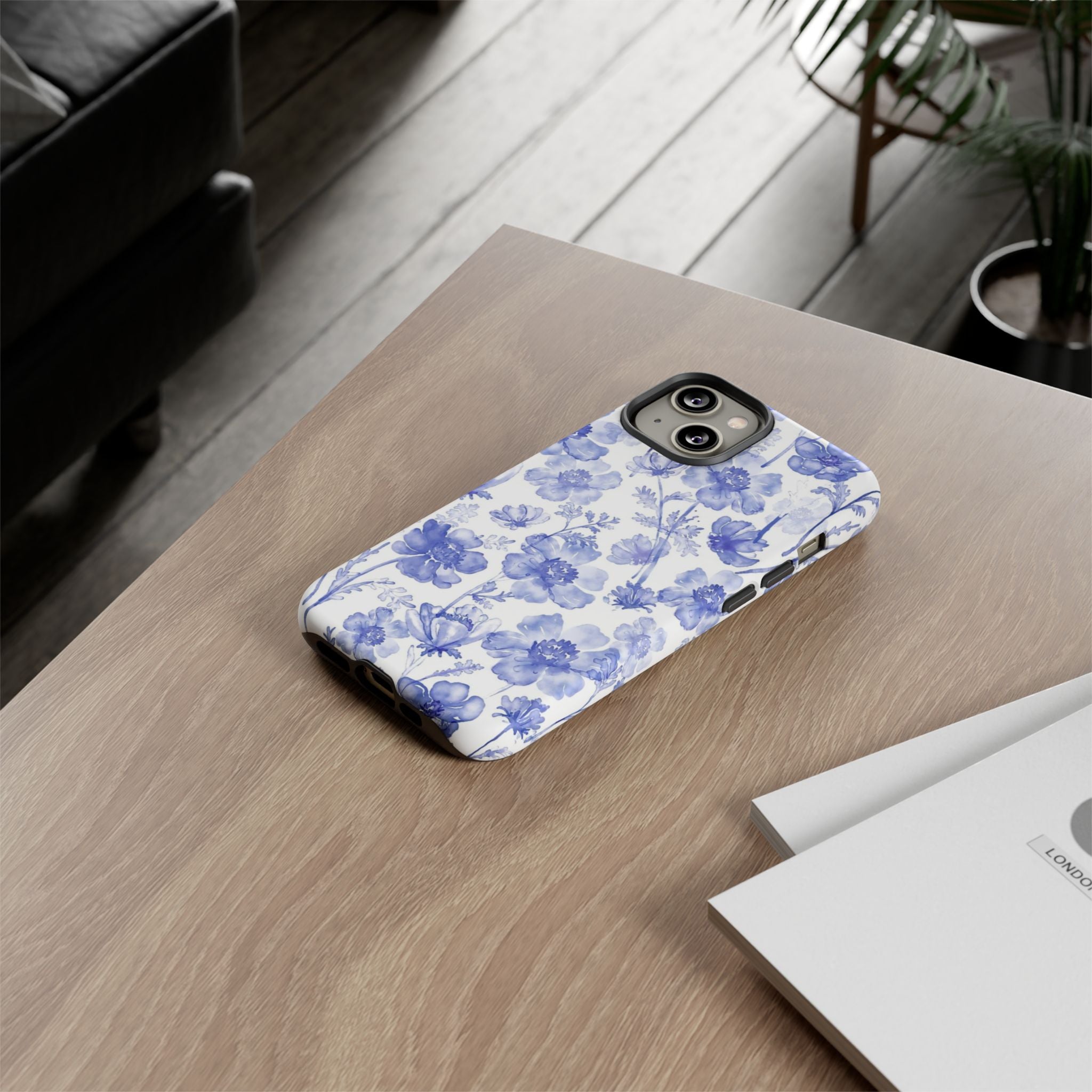 Blue Floral Tough Case