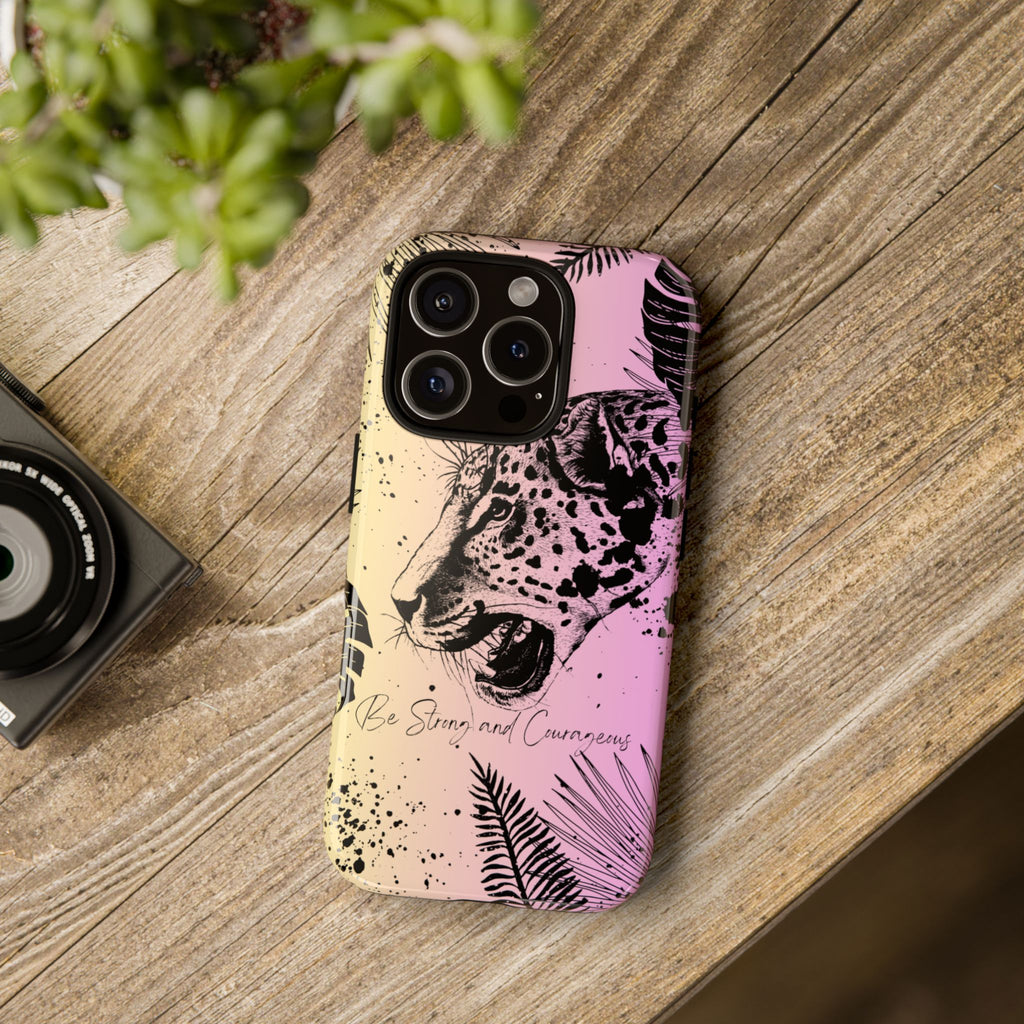 Be Strong and Courageous Tough Phone Case (Purple Hue)