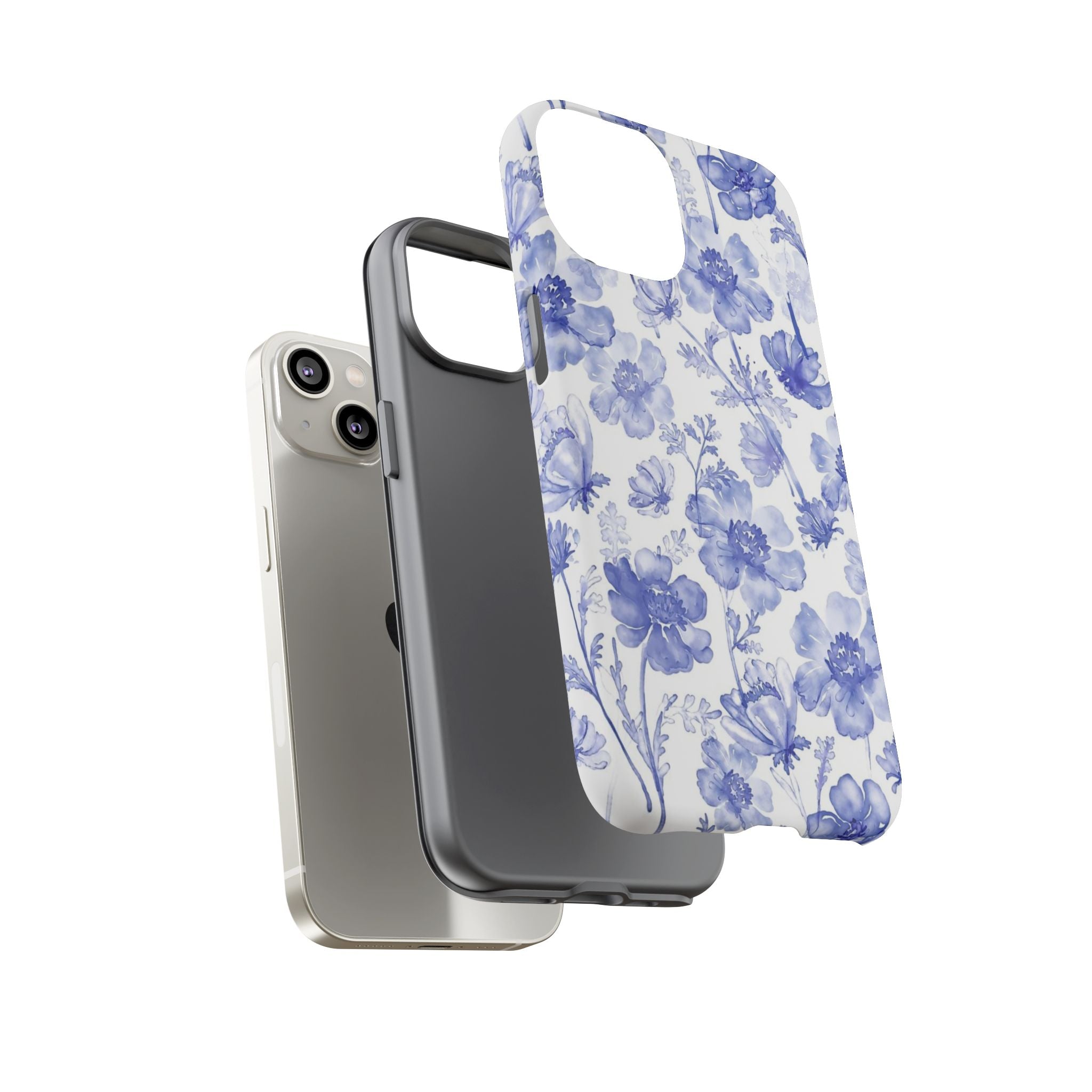 Blue Floral Tough Case