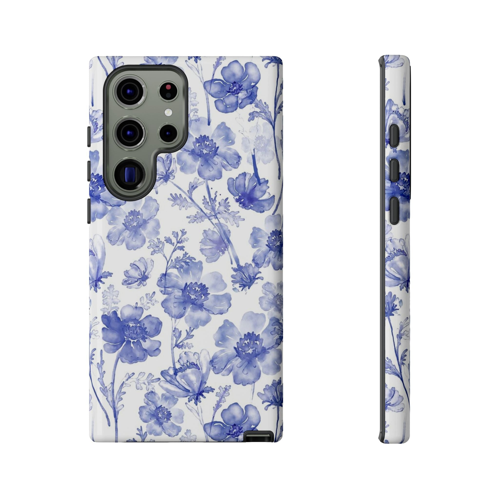 Blue Floral Tough Case