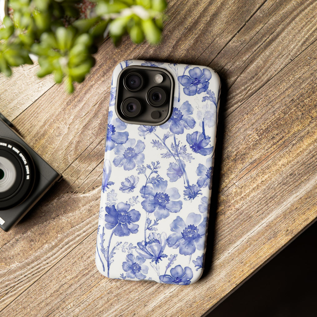 Blue Floral Tough Case