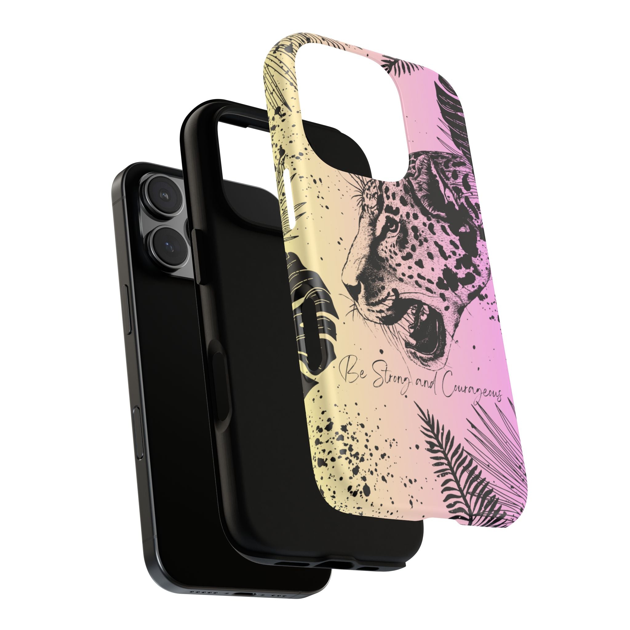Be Strong and Courageous Tough Phone Case (Purple Hue)