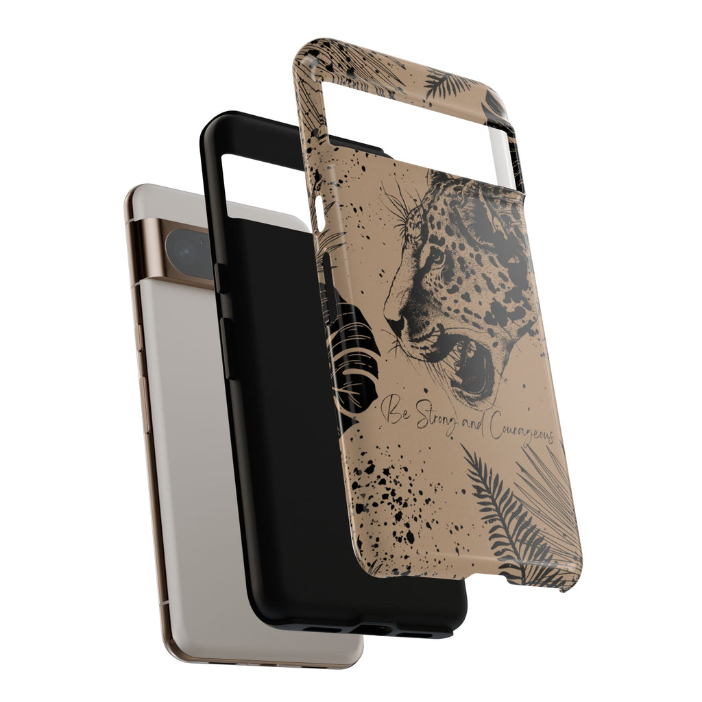 Be Strong and Courageous Tough Phone Case (Brown)