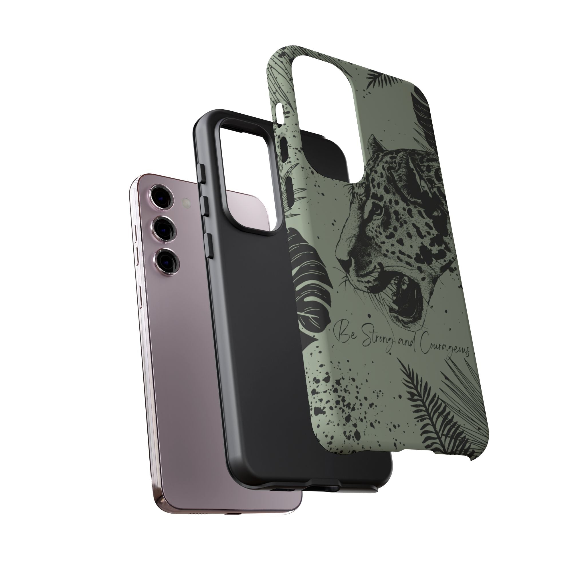 Be Strong and Courageous Tough Phone Case (Mint Green)