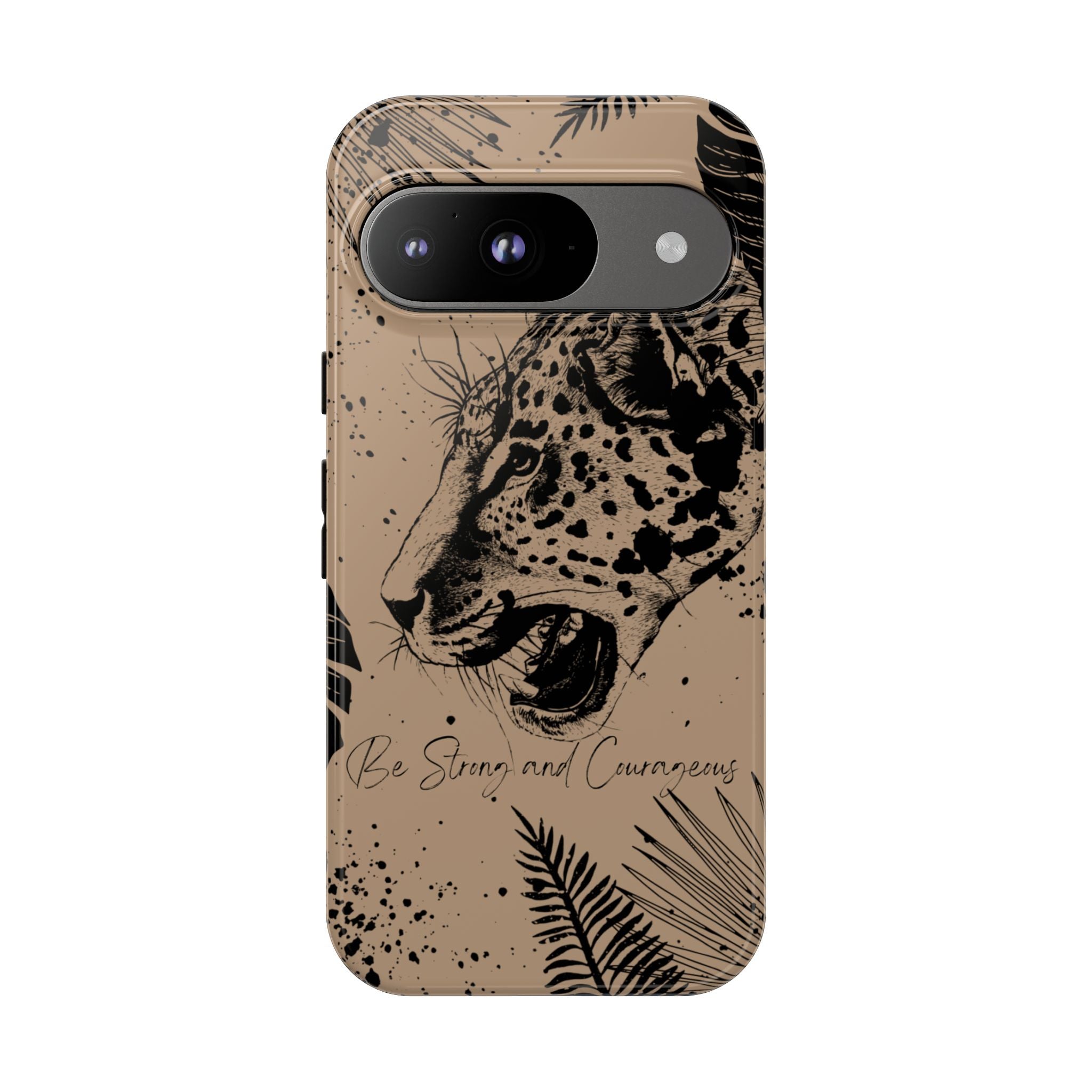 Be Strong and Courageous Tough Phone Case (Brown)