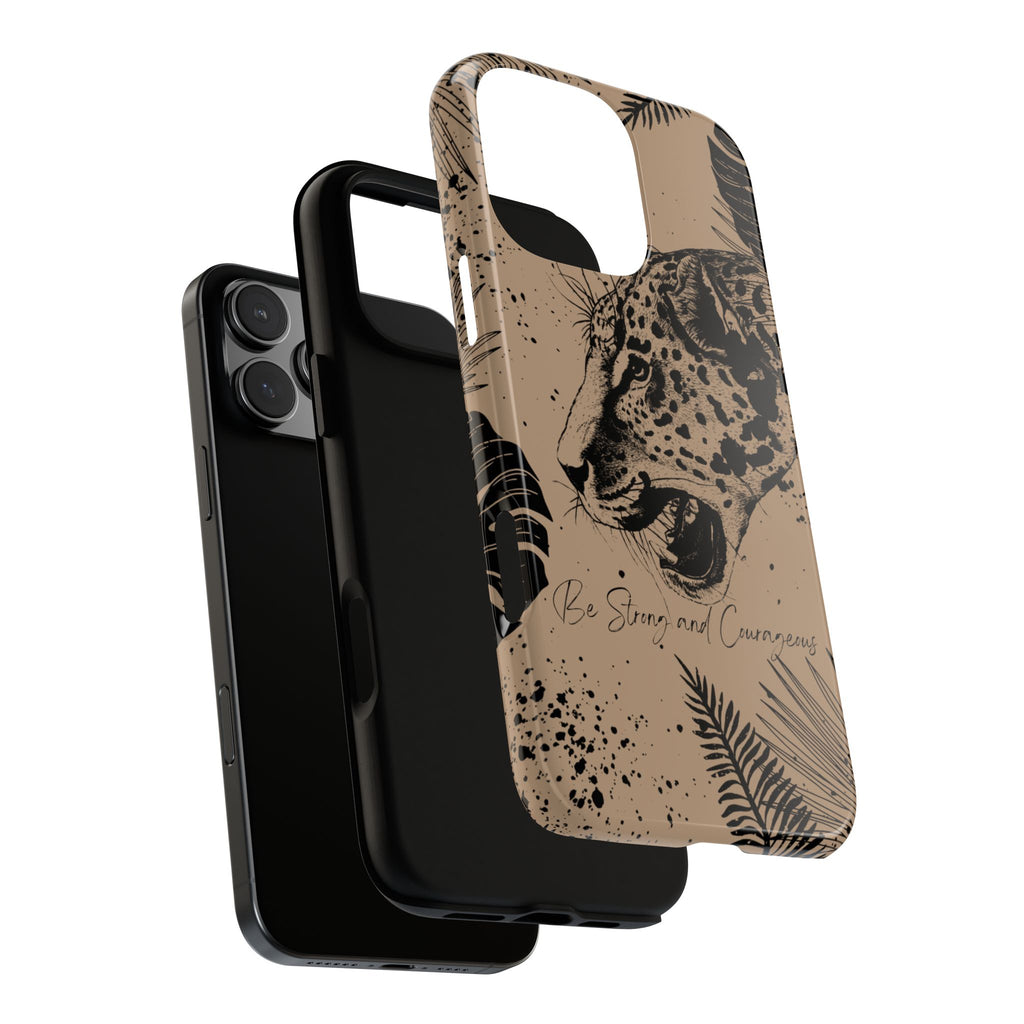 Be Strong and Courageous Tough Phone Case (Brown)
