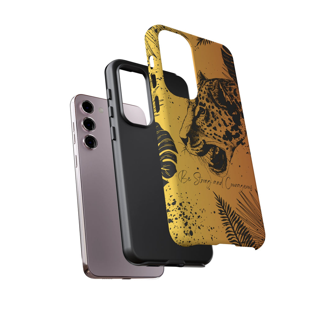 Be Strong and Courageous Tough Phone Case (Orange Hue)