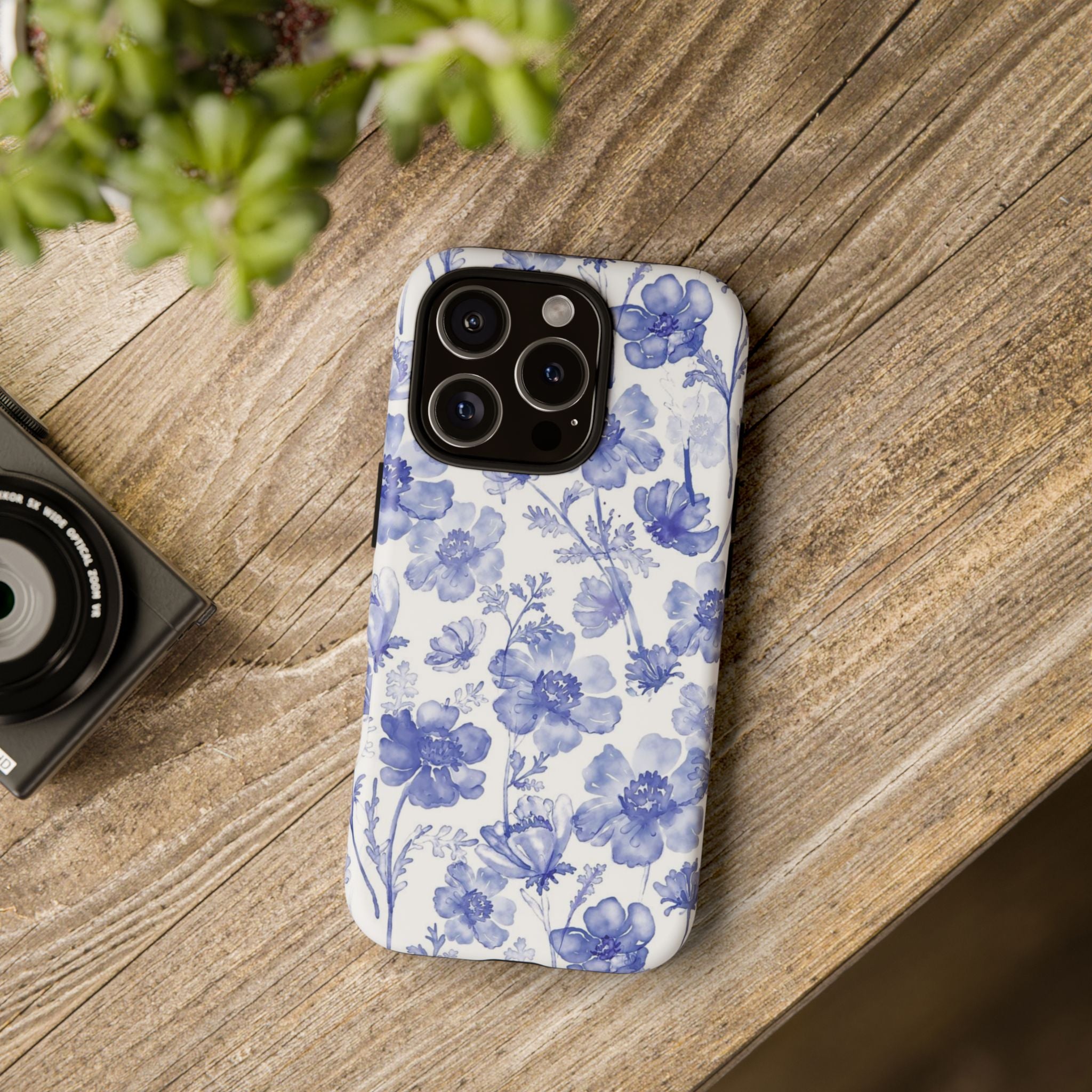 Blue Floral Tough Case