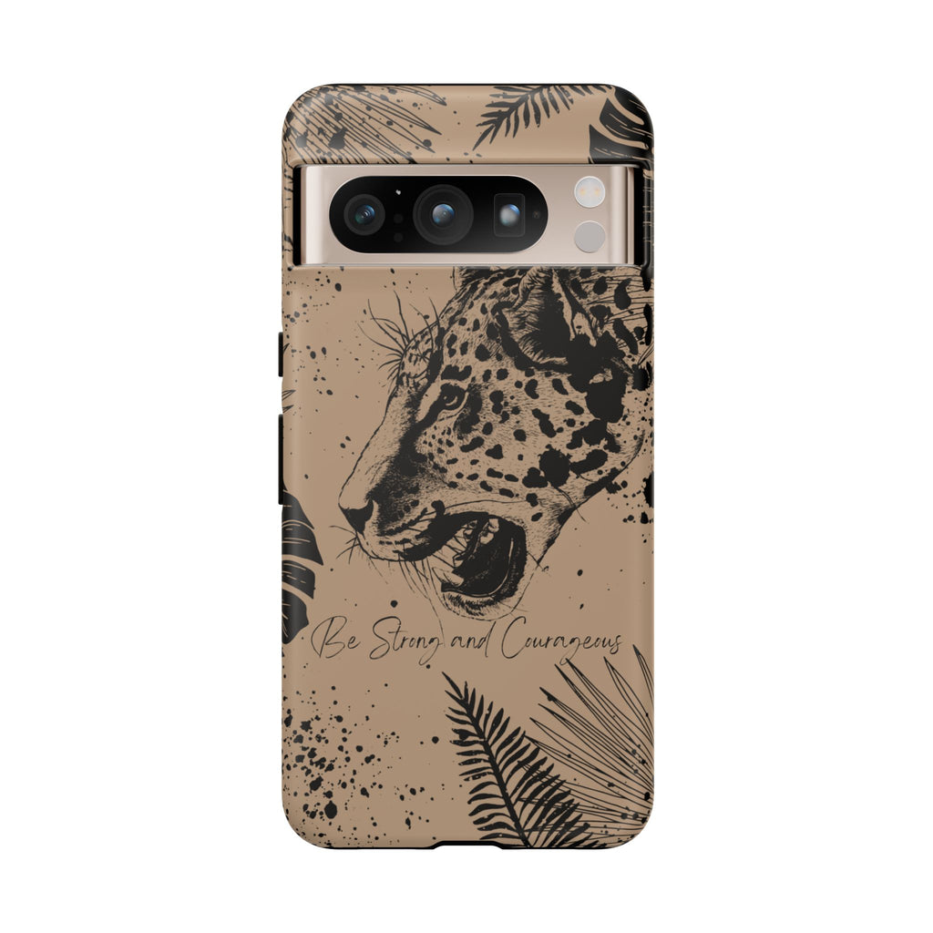 Be Strong and Courageous Tough Phone Case (Brown)